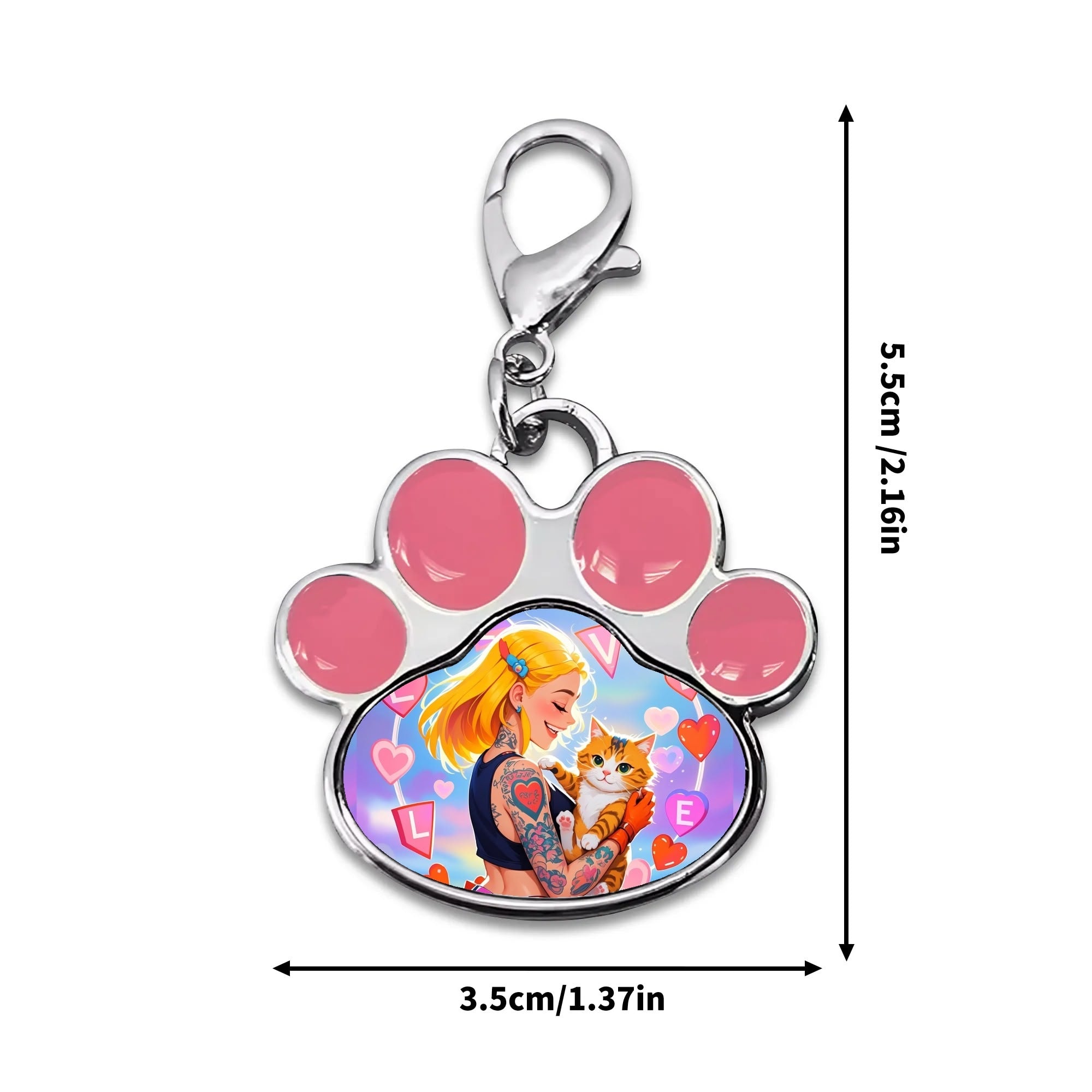 Personalized Pet Paw Pendant – Custom Photo Charm