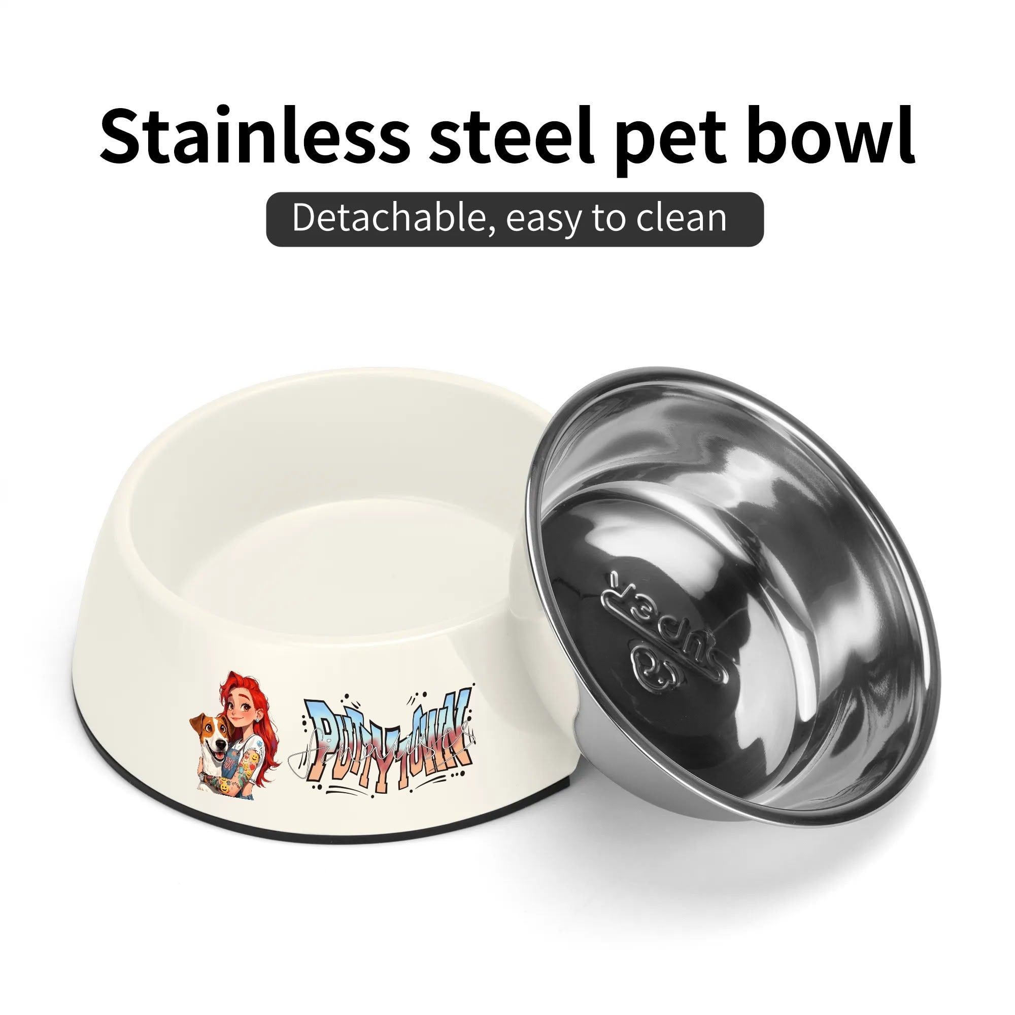 Customizable Stainless Steel Pet Bowl – Stylish &Personalized Feeding Time