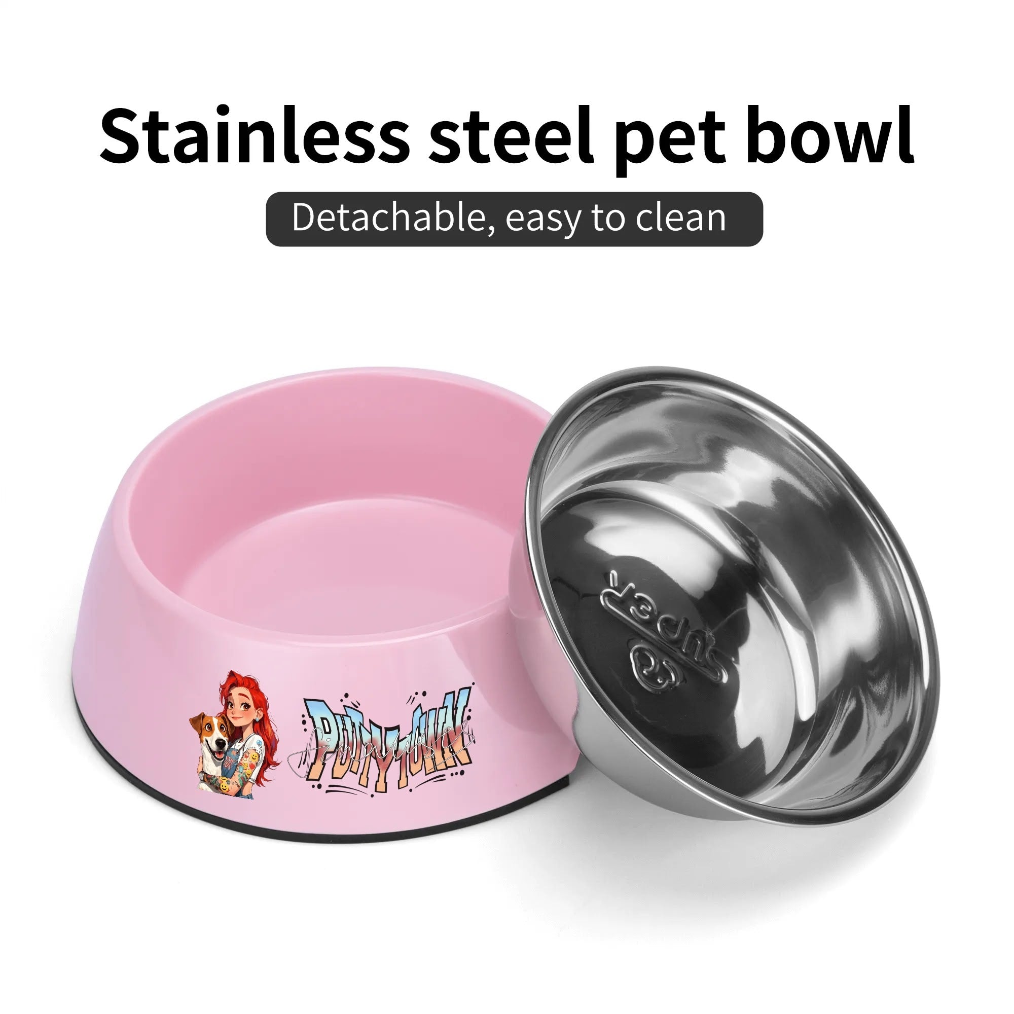 Customizable Stainless Steel Pet Bowl – Stylish &Personalized Feeding Time