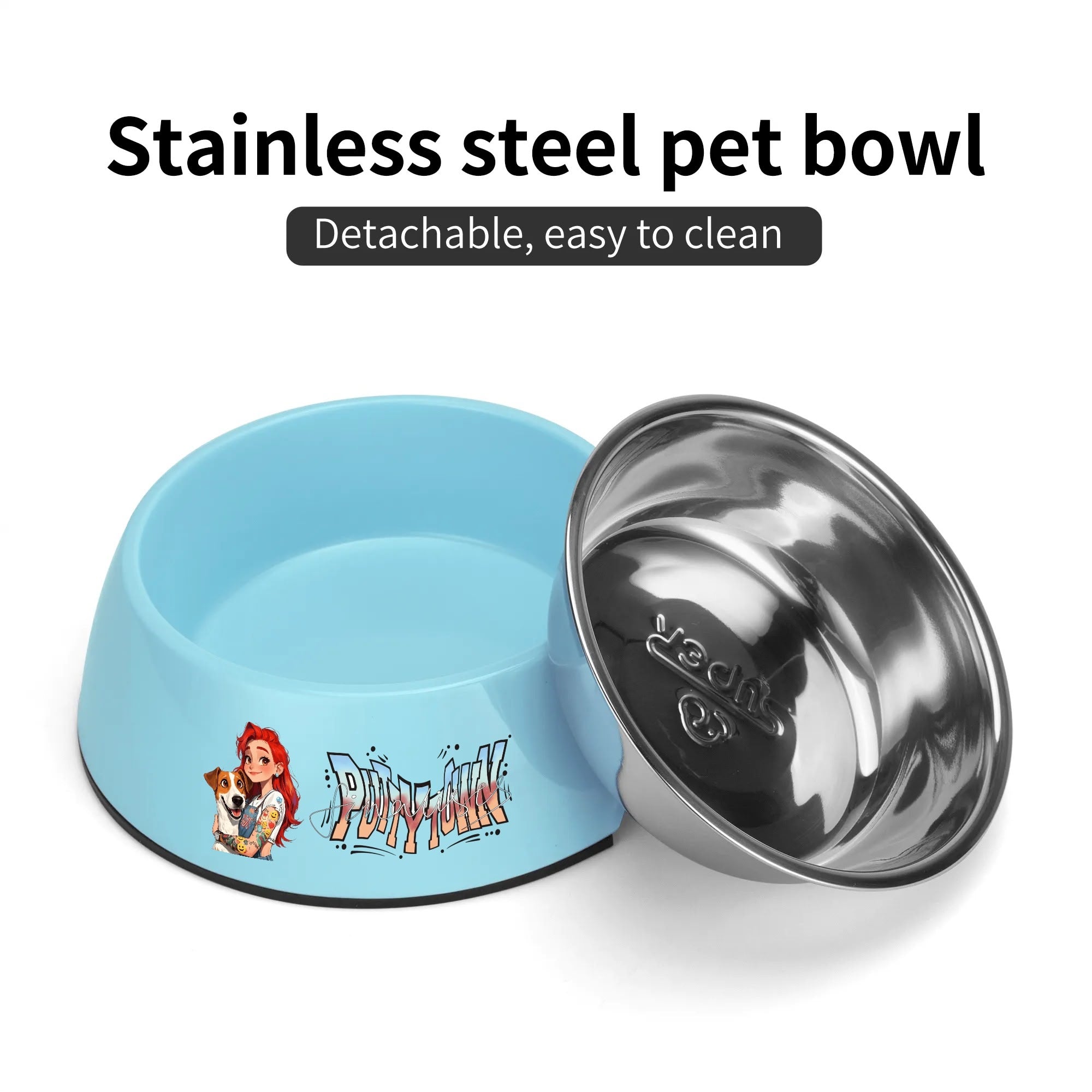 Customizable Stainless Steel Pet Bowl – Stylish &Personalized Feeding Time