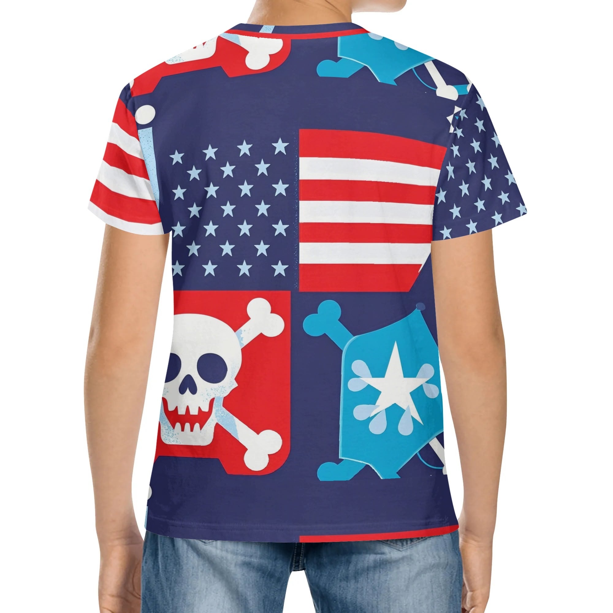 Custom All-Over Print Kids T-Shirt--100% Polyester | Youth Short Sleeve Tee