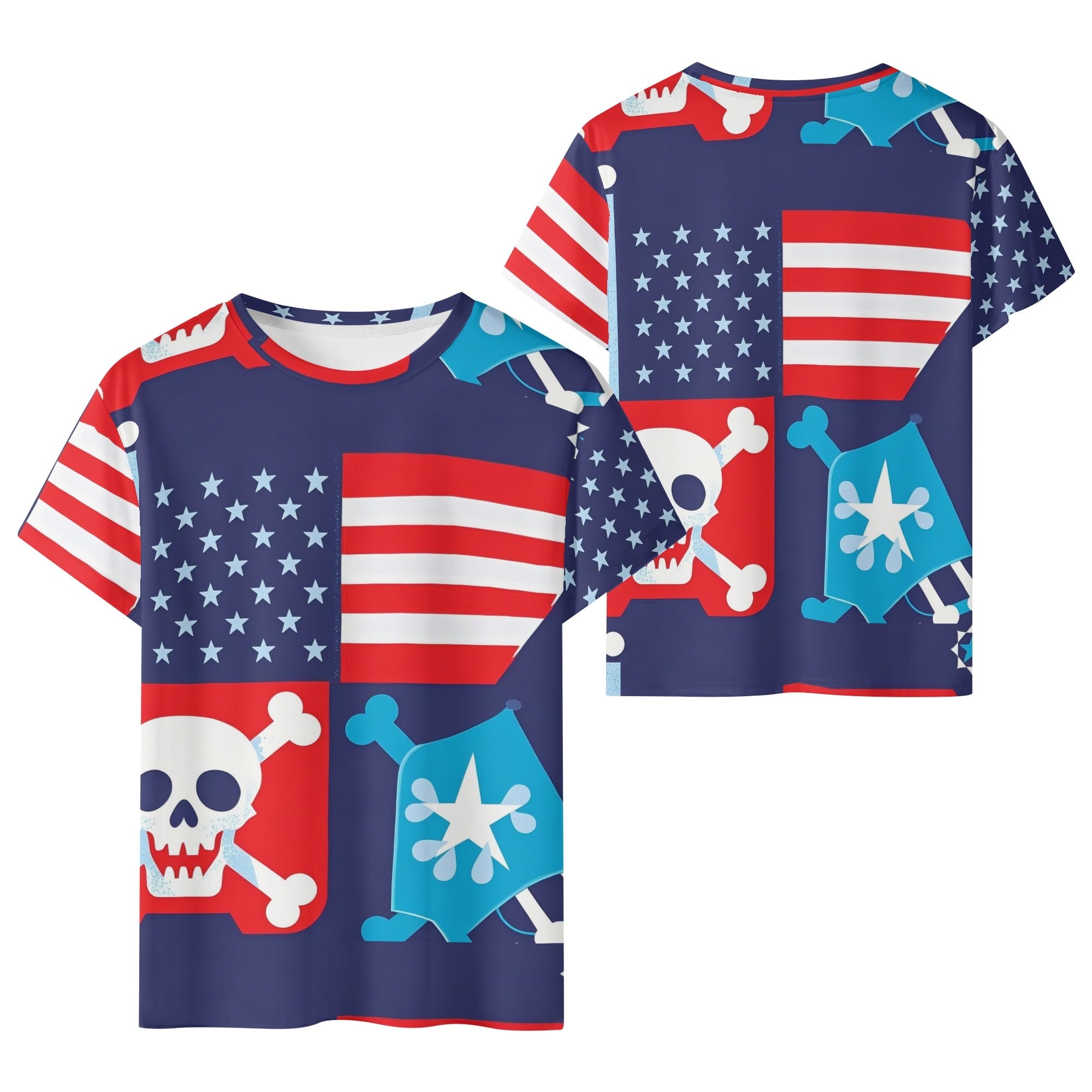 Custom All-Over Print Kids T-Shirt--100% Polyester | Youth Short Sleeve Tee