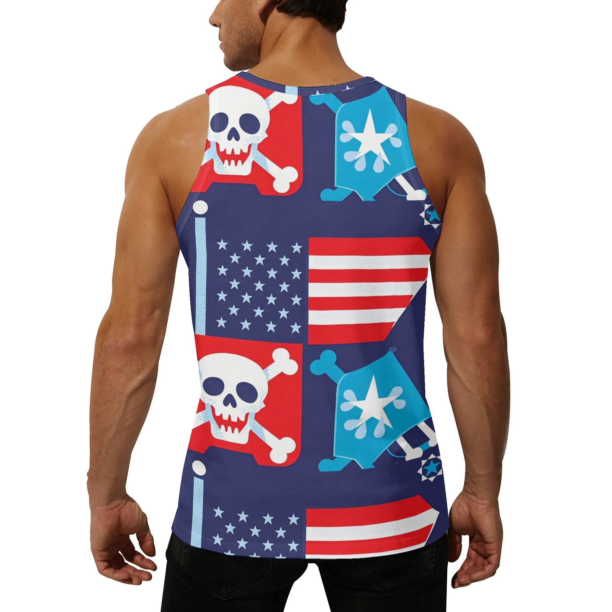 Mens Loose Fit Sleeveless Tank Top Muscle T-Shirt