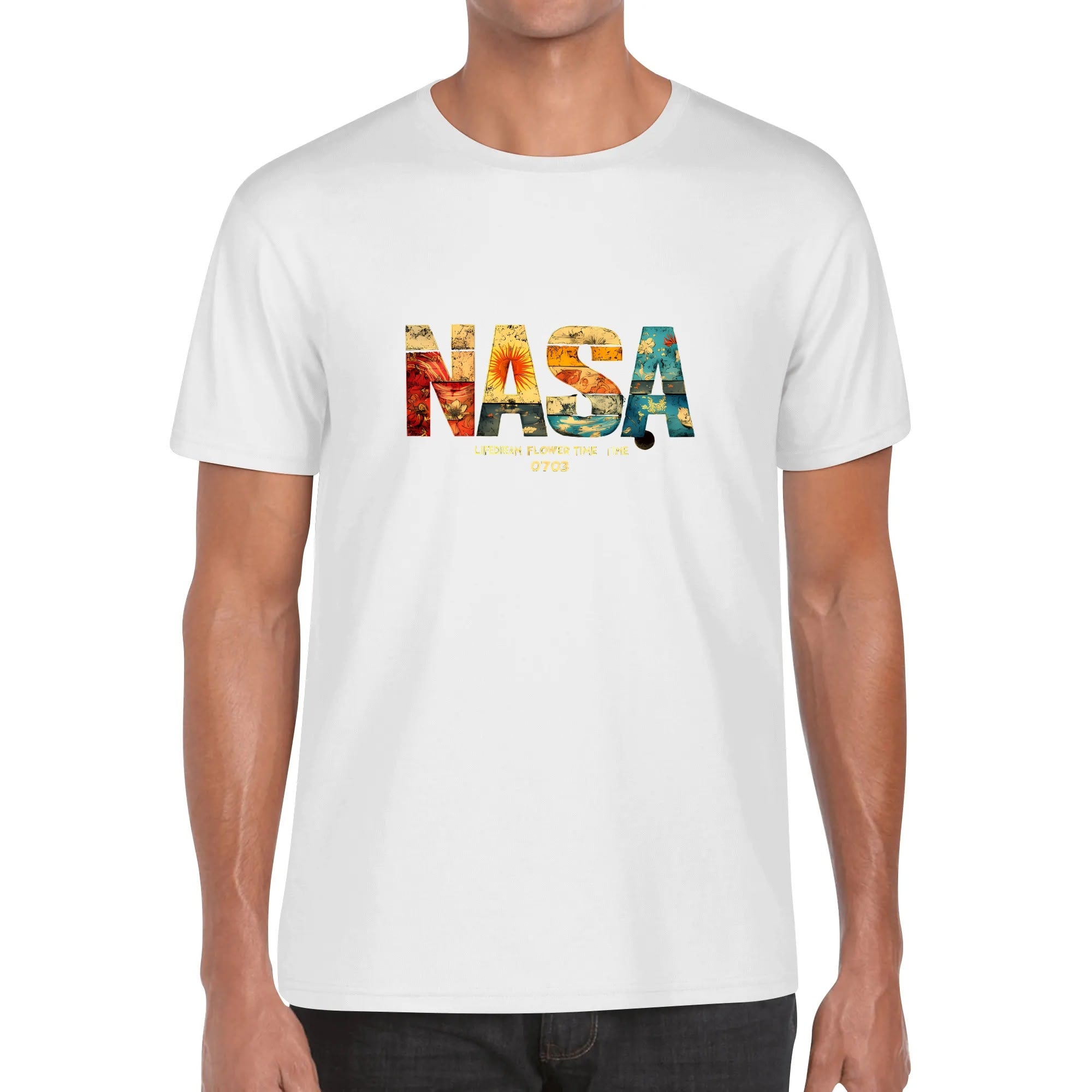 Custom Men’s T-Shirt – 100% Cotton with Personalized Front and Back Image