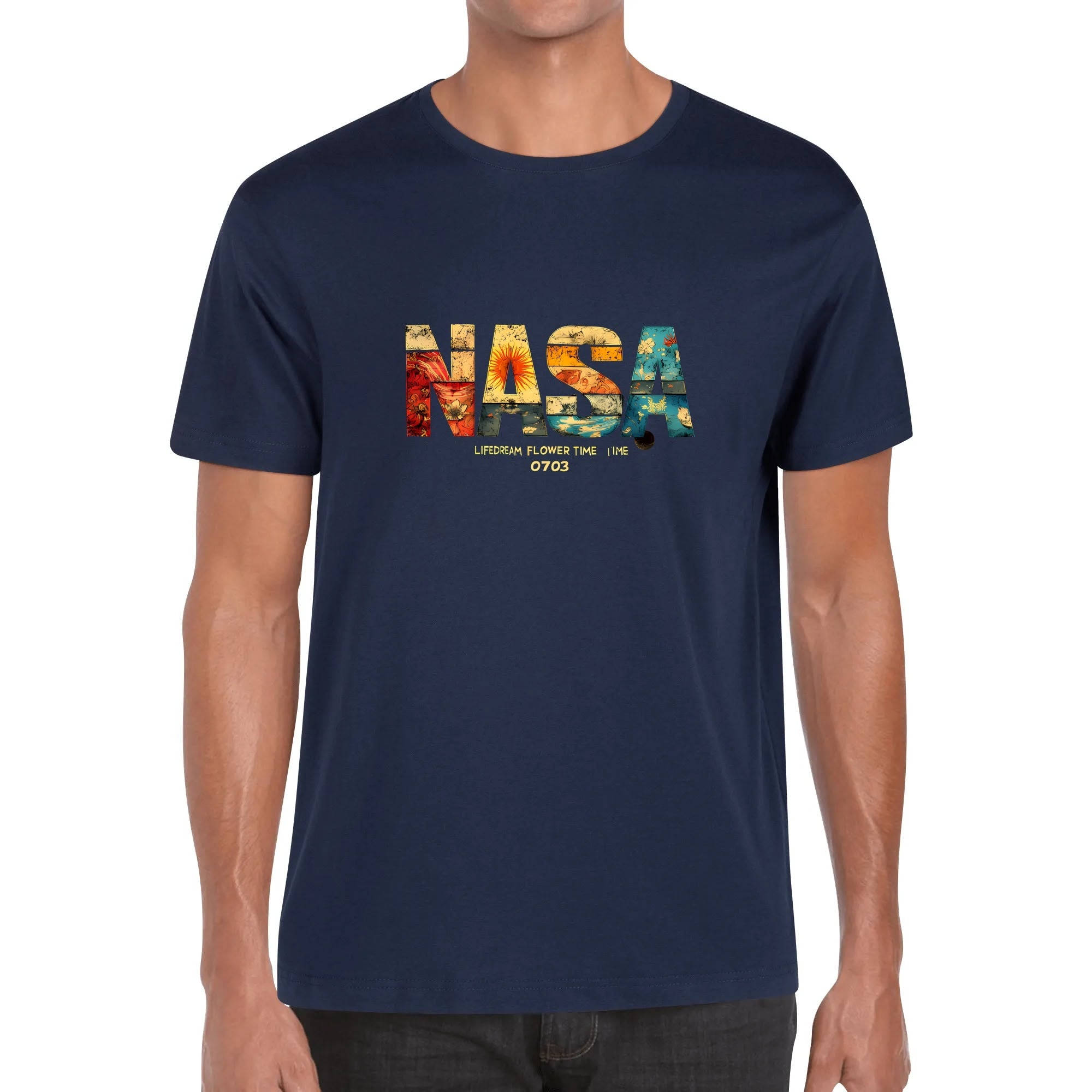 Custom Men’s T-Shirt – 100% Cotton with Personalized Front and Back Image