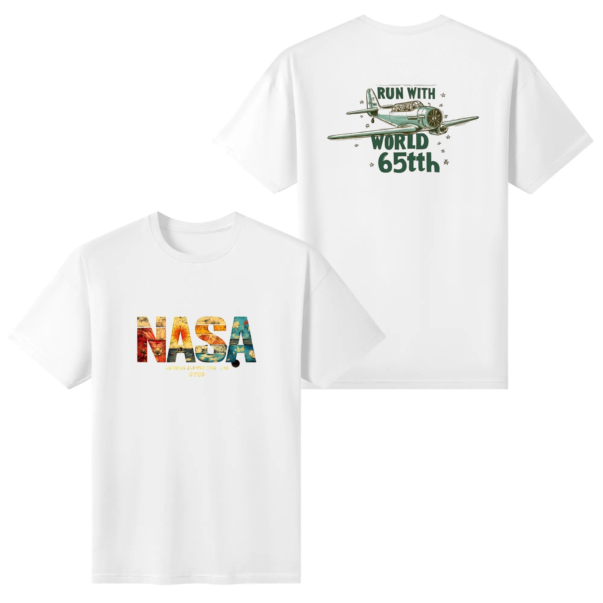 Custom Men’s T-Shirt – 100% Cotton with Personalized Front and Back Image