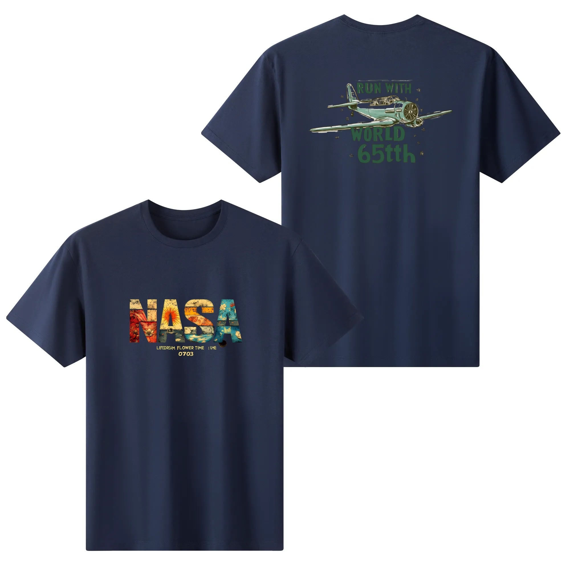 Custom Men’s T-Shirt – 100% Cotton with Personalized Front and Back Image