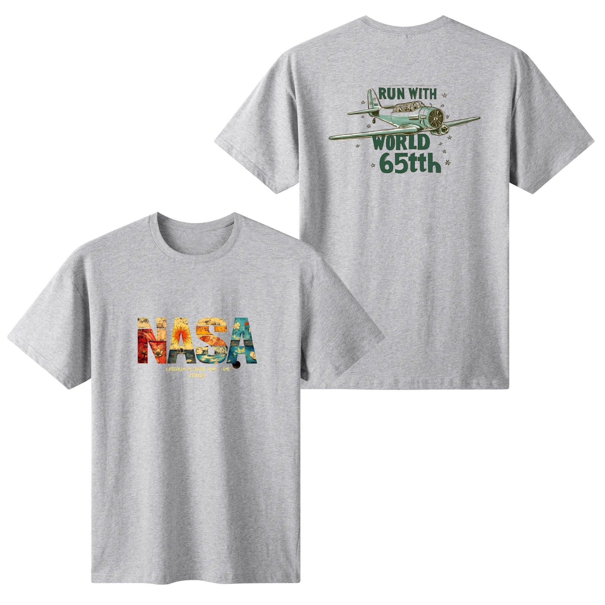Custom Men’s T-Shirt – 100% Cotton with Personalized Front and Back Image