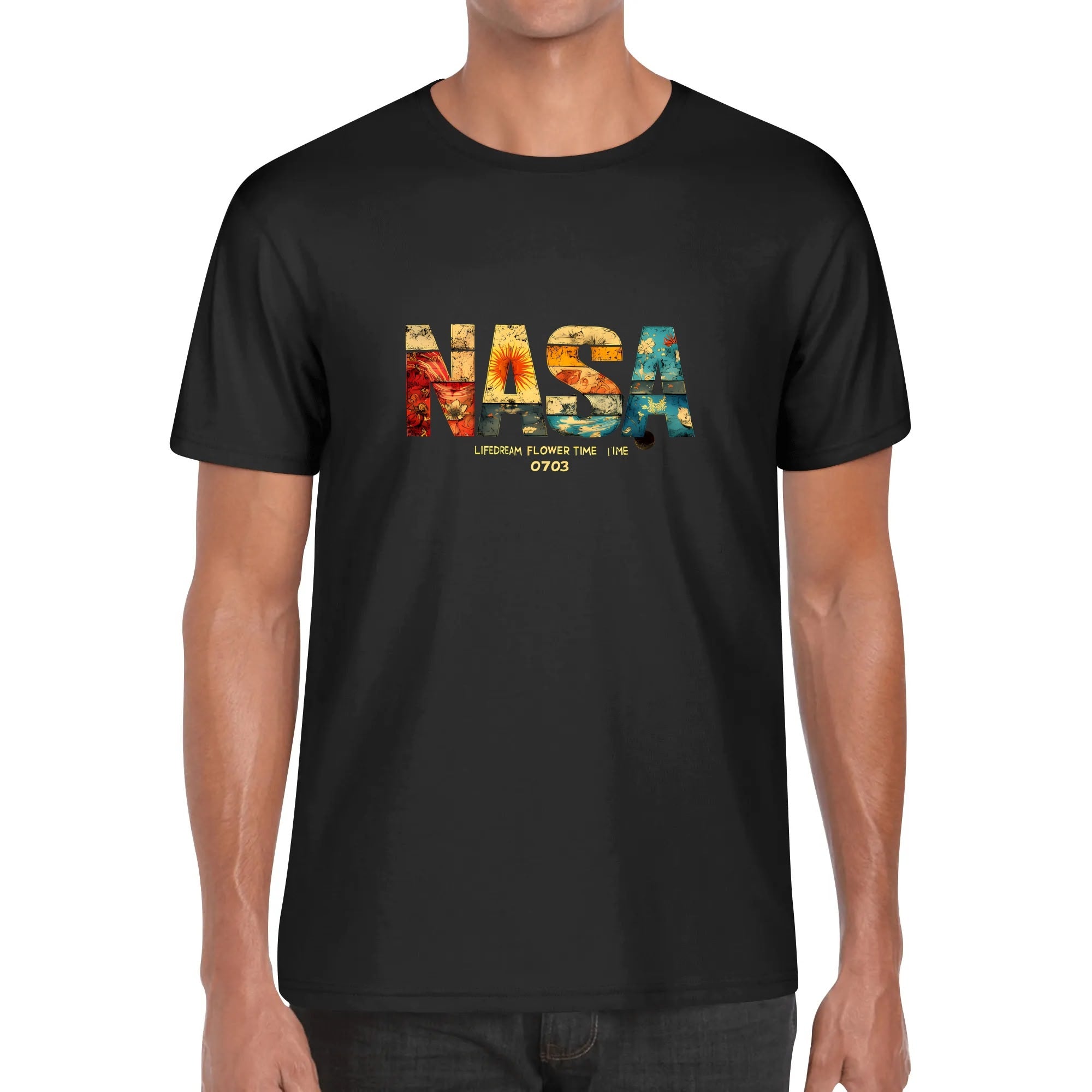 Custom Men’s T-Shirt – 100% Cotton with Personalized Front and Back Image
