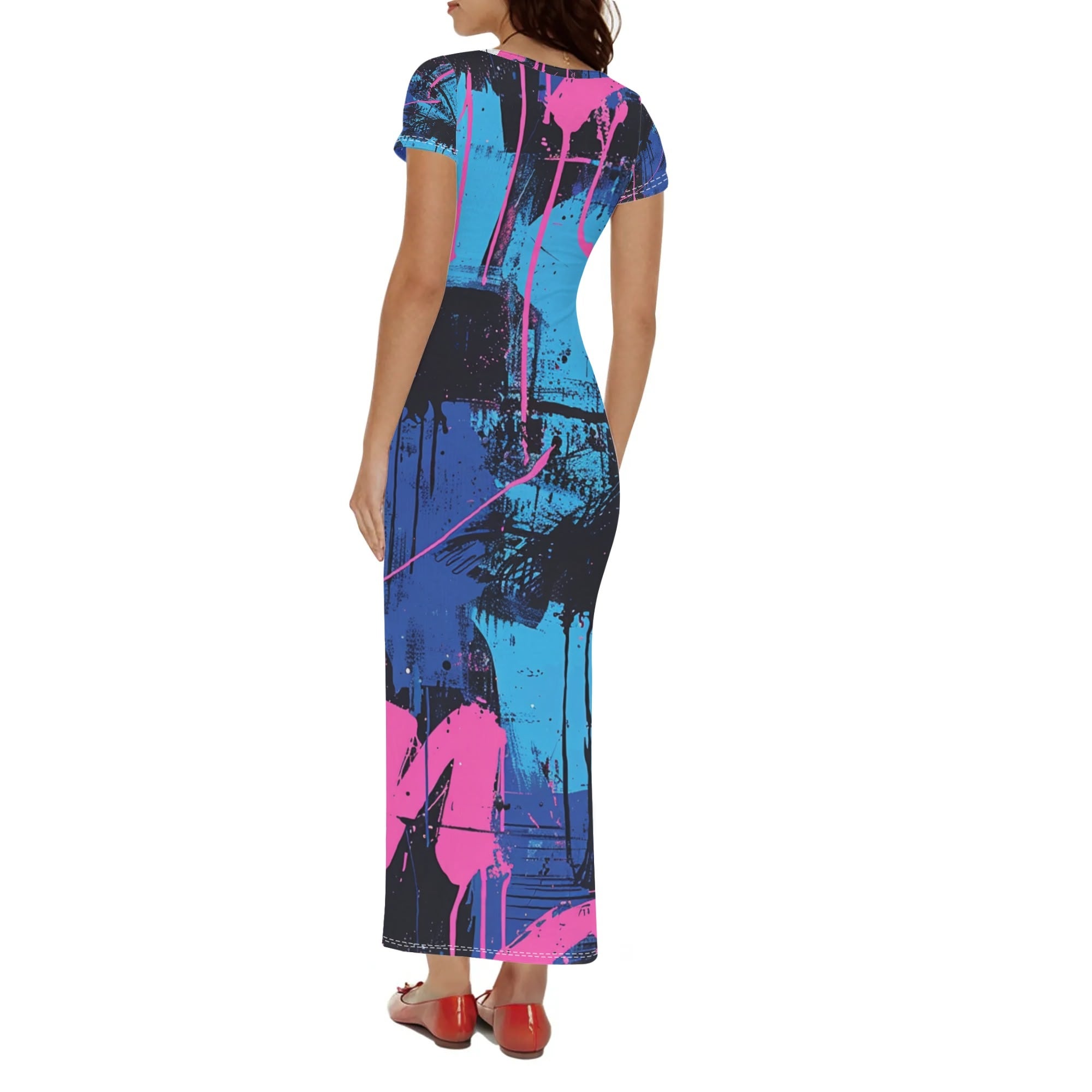 Womens POD Dress Casual All Over Print Dresses