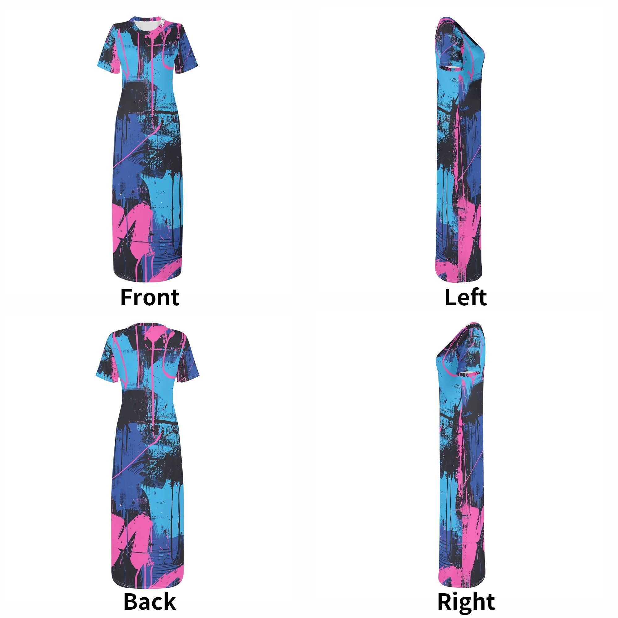 Womens POD Dress Casual All Over Print Dresses