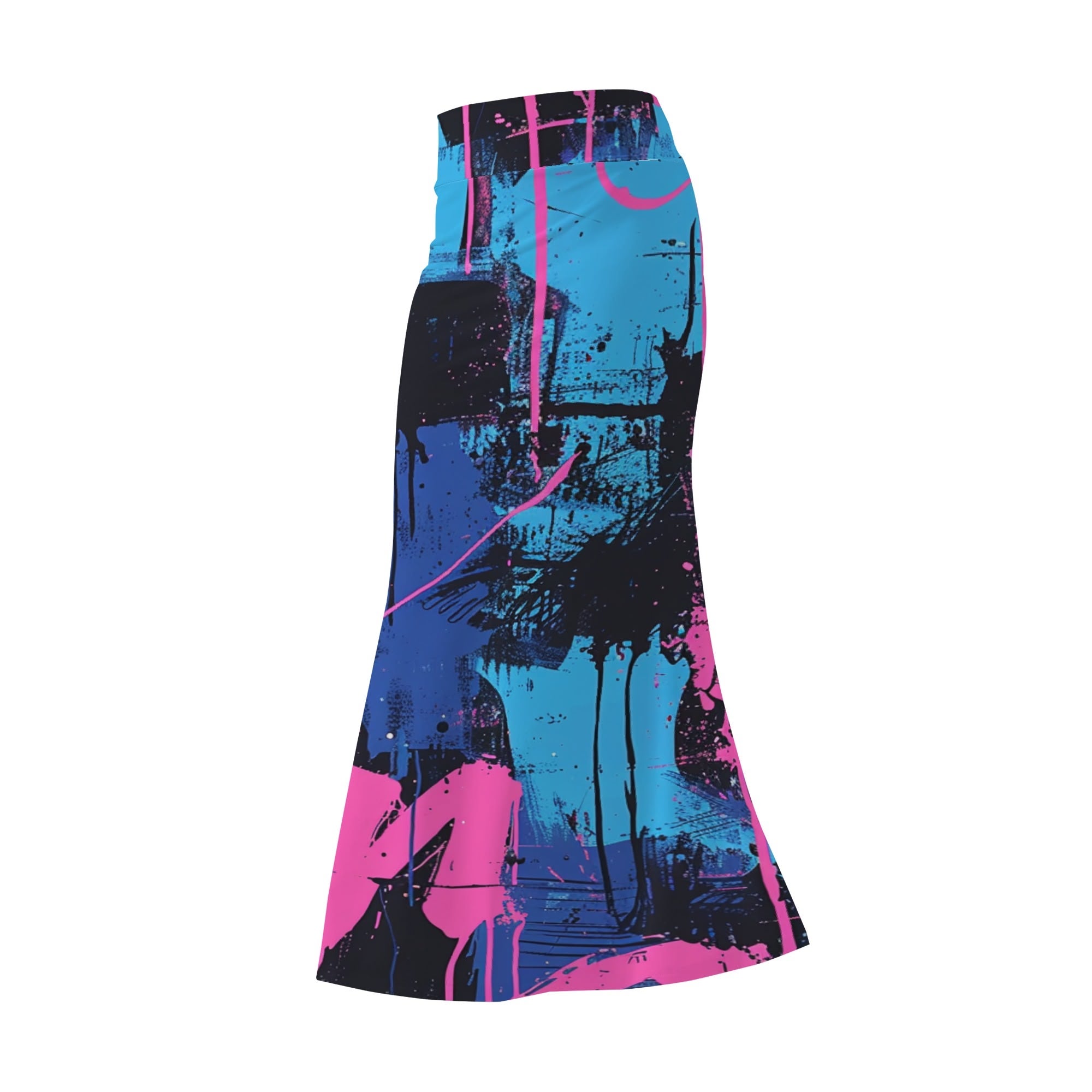 Custom Full-Print high-waisted Maxi Skirt--POD Design Skirt