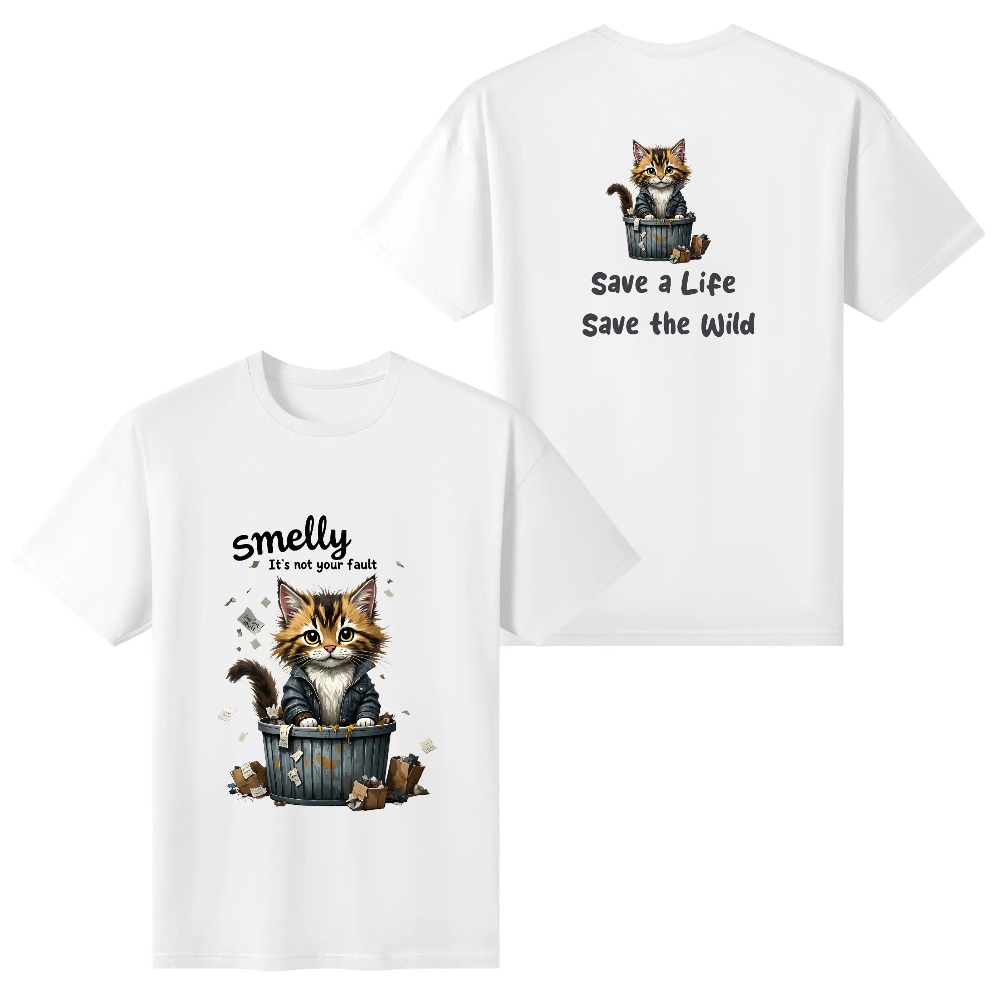 Custom Cotton T-Shirt--Personalized Front Back Printing