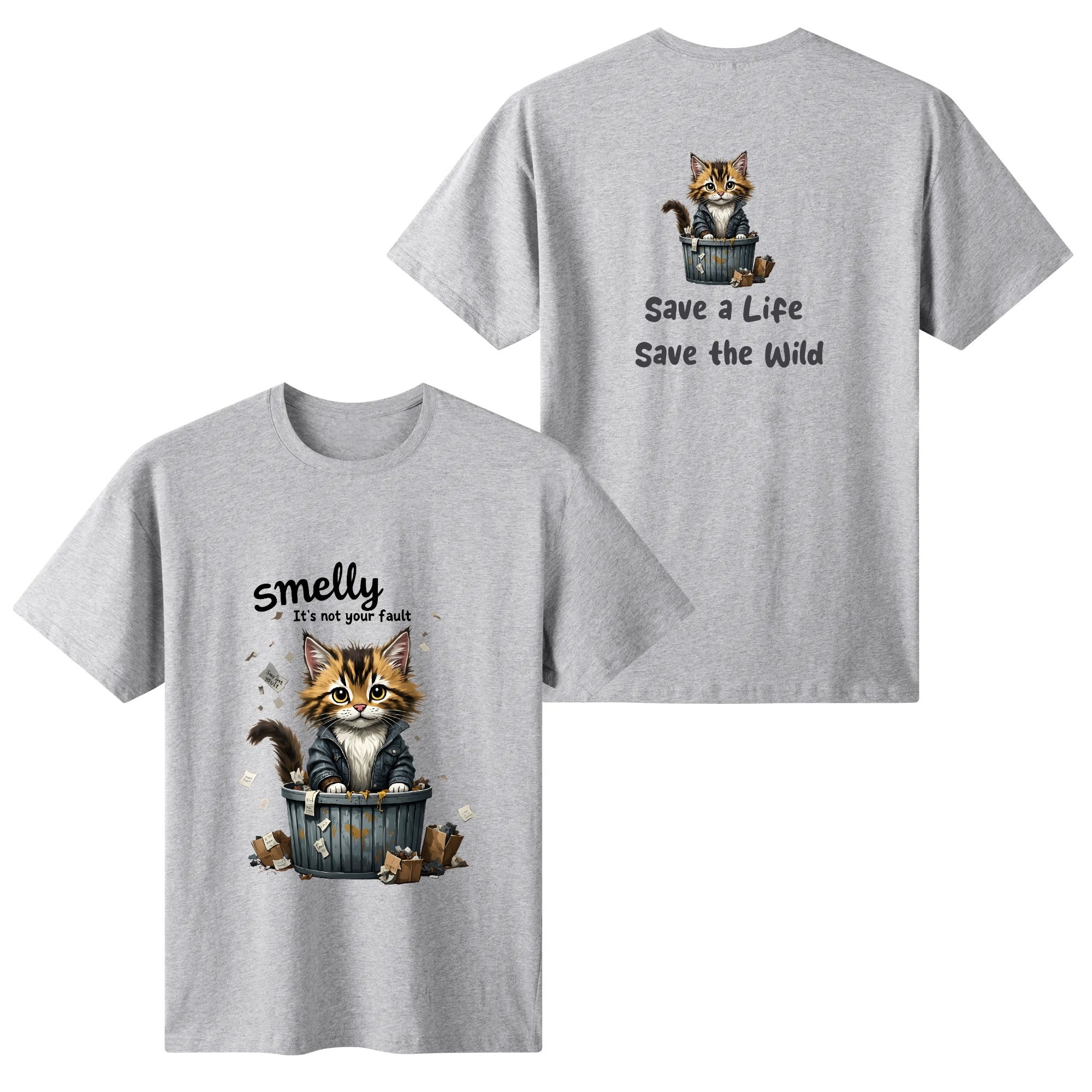Custom Cotton T-Shirt--Personalized Front Back Printing