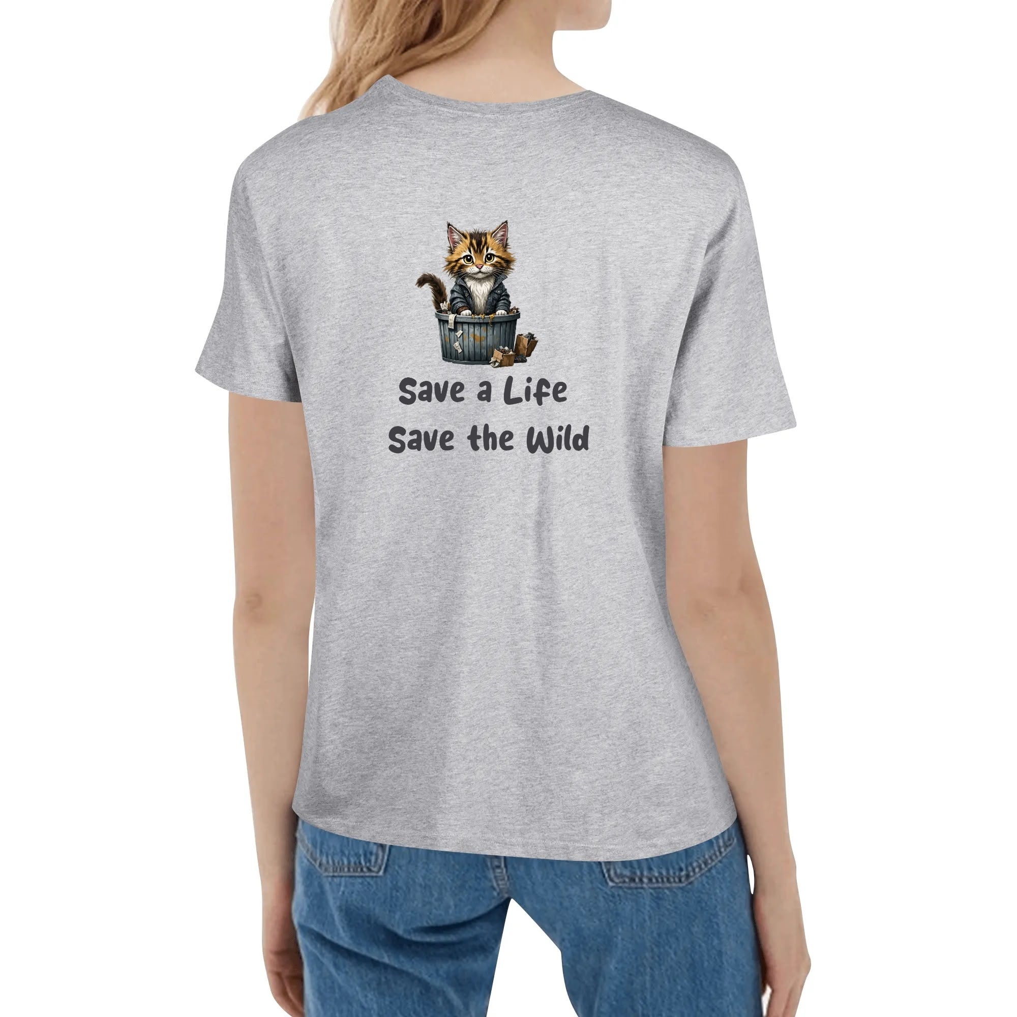 Custom Cotton T-Shirt--Personalized Front Back Printing