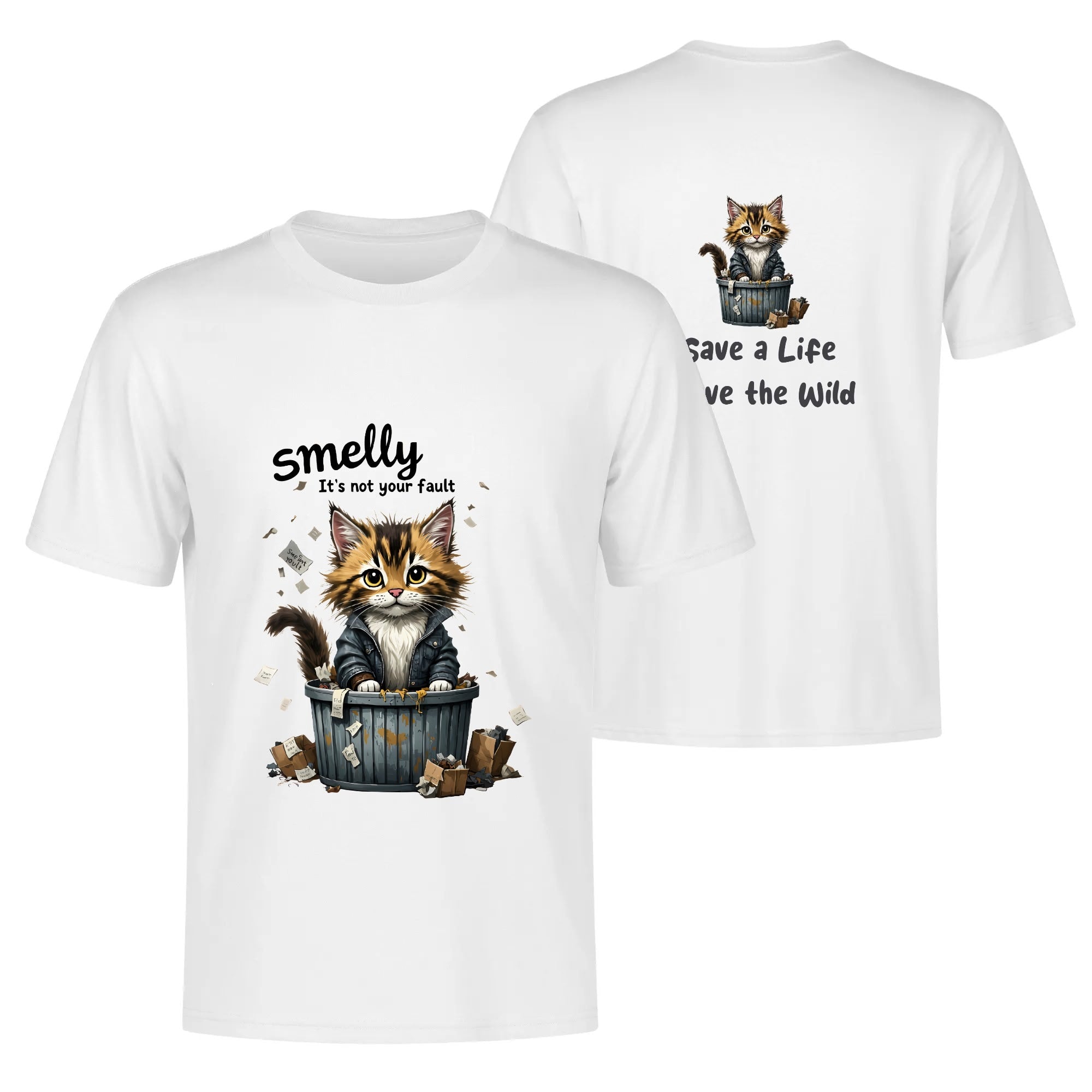Custom Cotton T-Shirt--Personalized Front Back Printing
