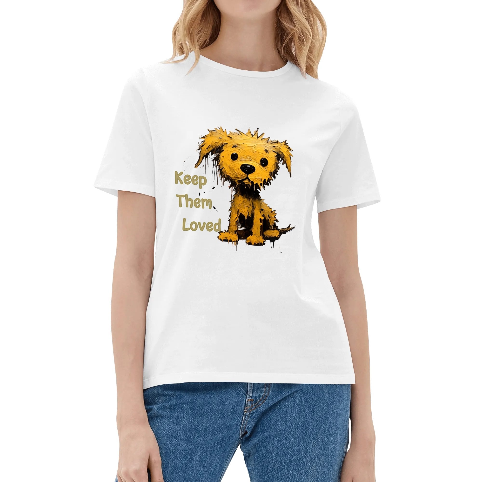 Custom Family Matched Women’s T-Shirt – 100% Cotton with Personalized Front Image