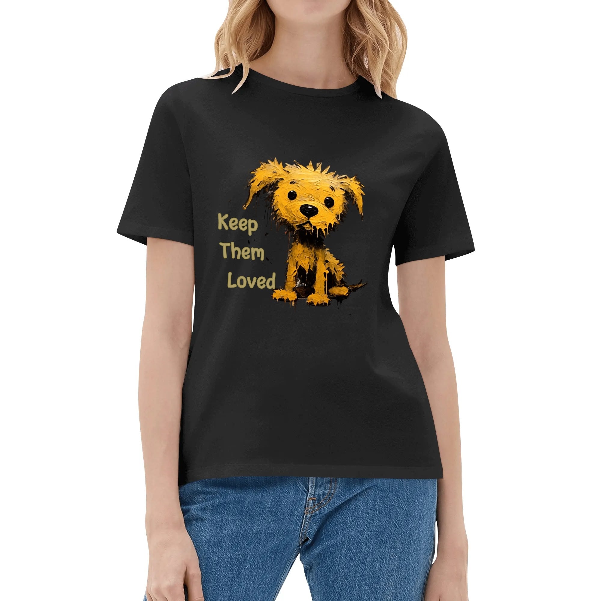 Custom Family Matched Women’s T-Shirt – 100% Cotton with Personalized Front Image