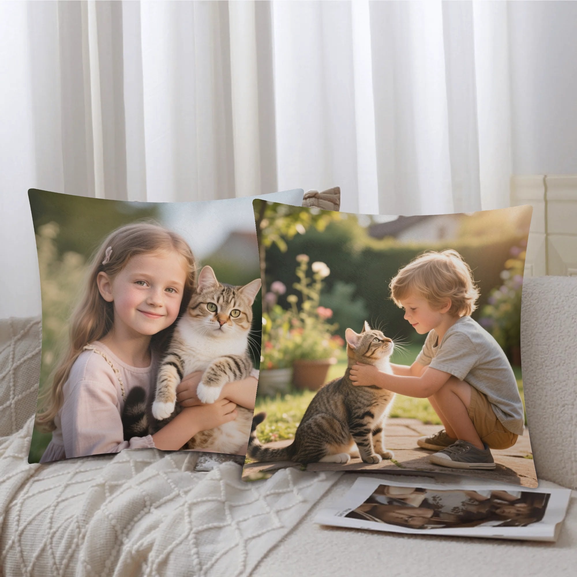 Custom Photo Cushion Cover(2-pack) – Personalize Your Comfort!