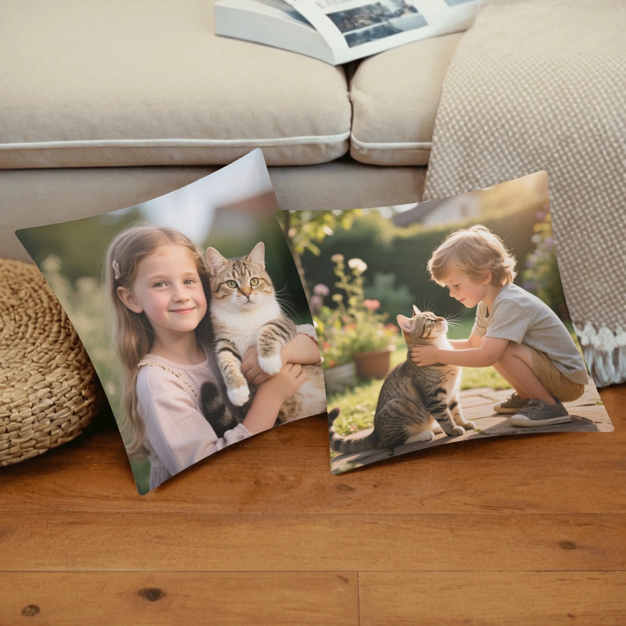 Custom Photo Cushion Cover(2-pack) – Personalize Your Comfort!