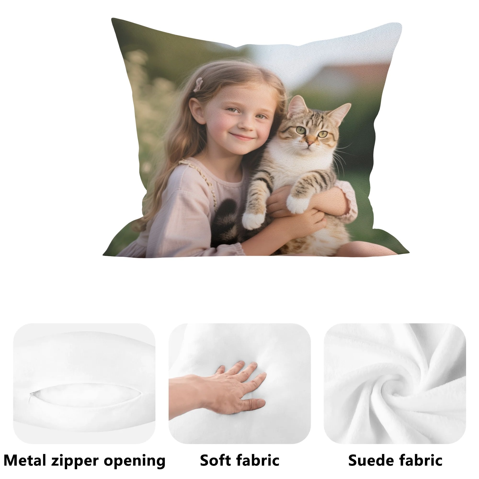 Custom Photo Cushion Cover(2-pack) – Personalize Your Comfort!