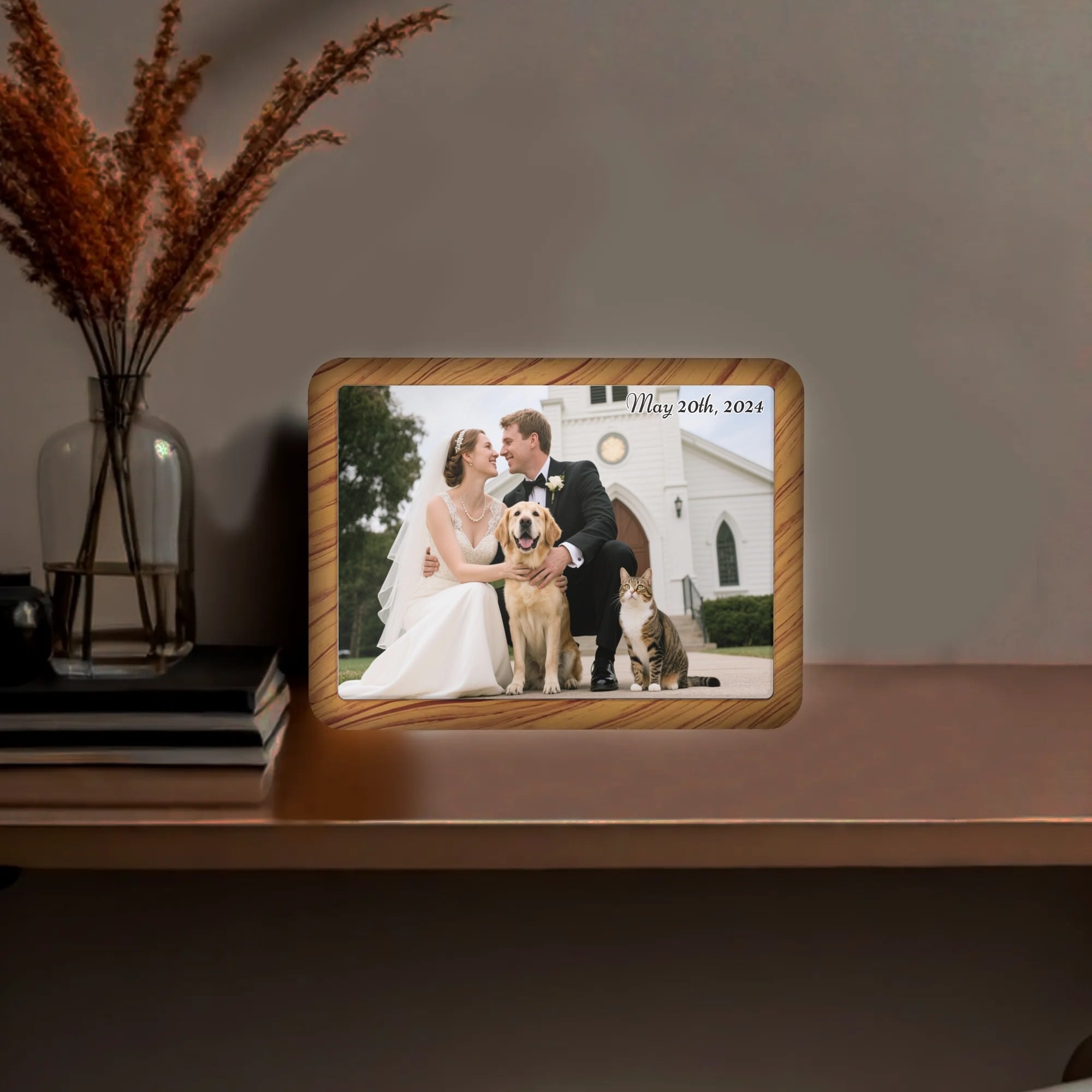 Personalized Horizontal Acrylic Magic Mirror--Pefect Gift For Holidays, Wedding, Family And Friends