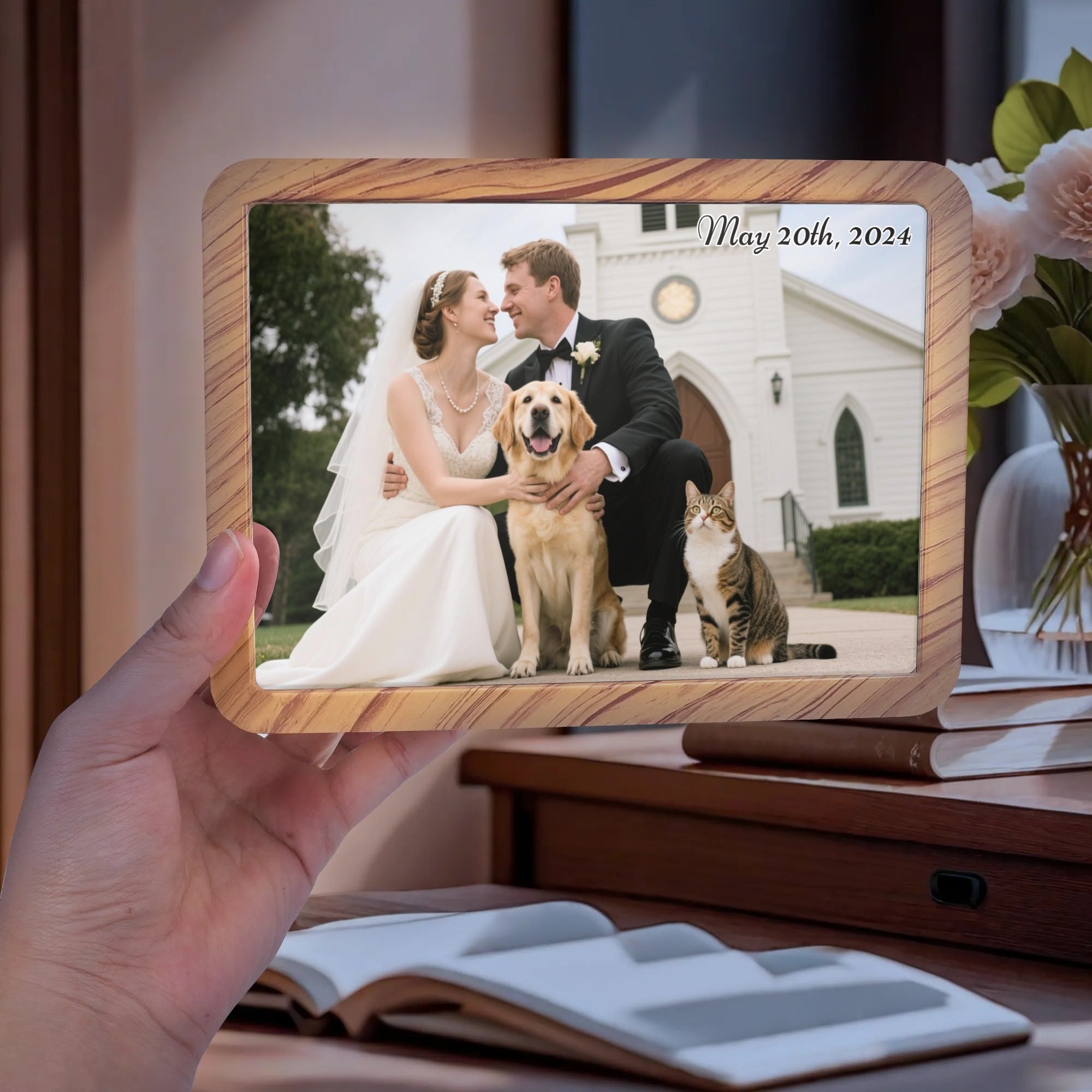 Personalized Horizontal Acrylic Magic Mirror--Pefect Gift For Holidays, Wedding, Family And Friends