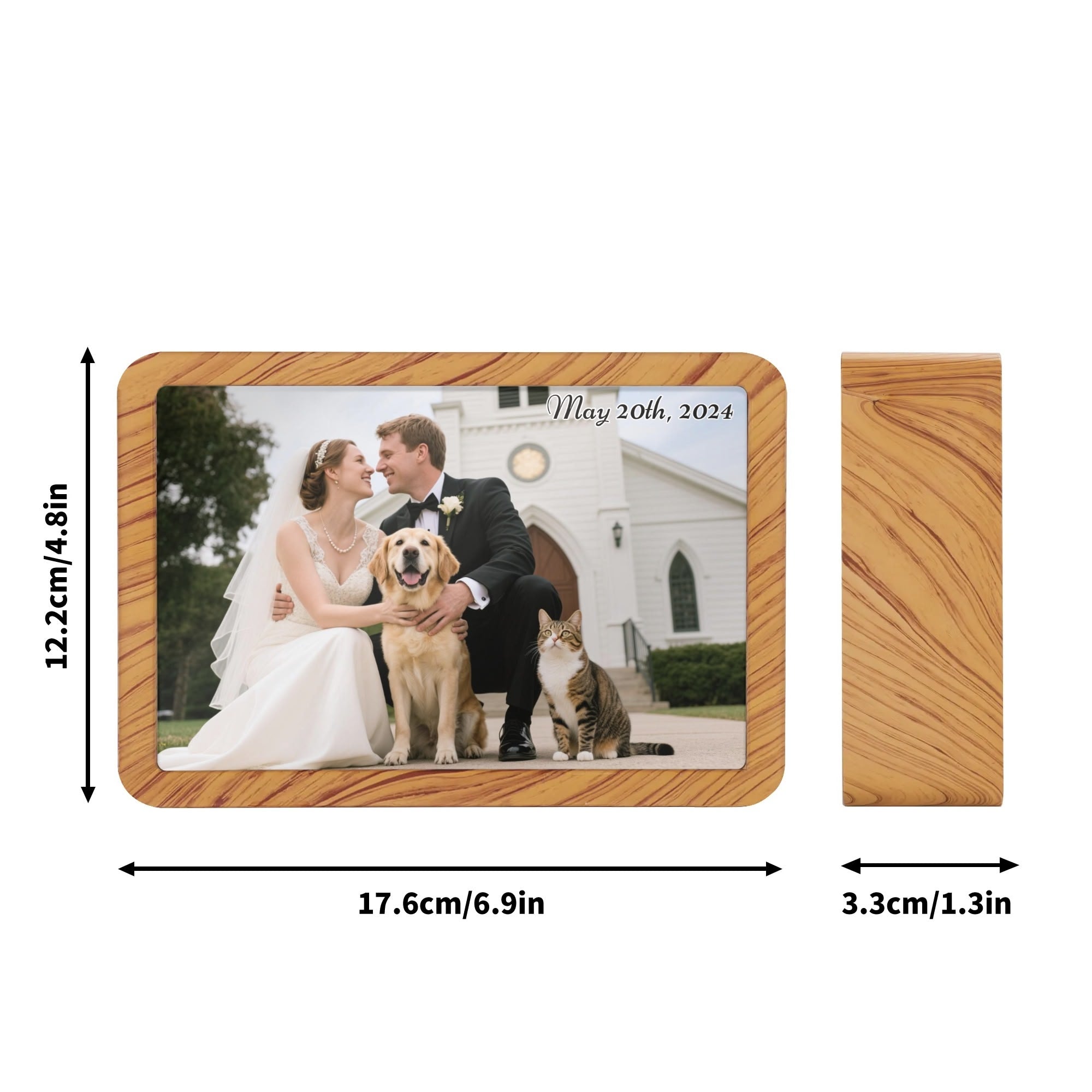 Personalized Horizontal Acrylic Magic Mirror--Pefect Gift For Holidays, Wedding, Family And Friends