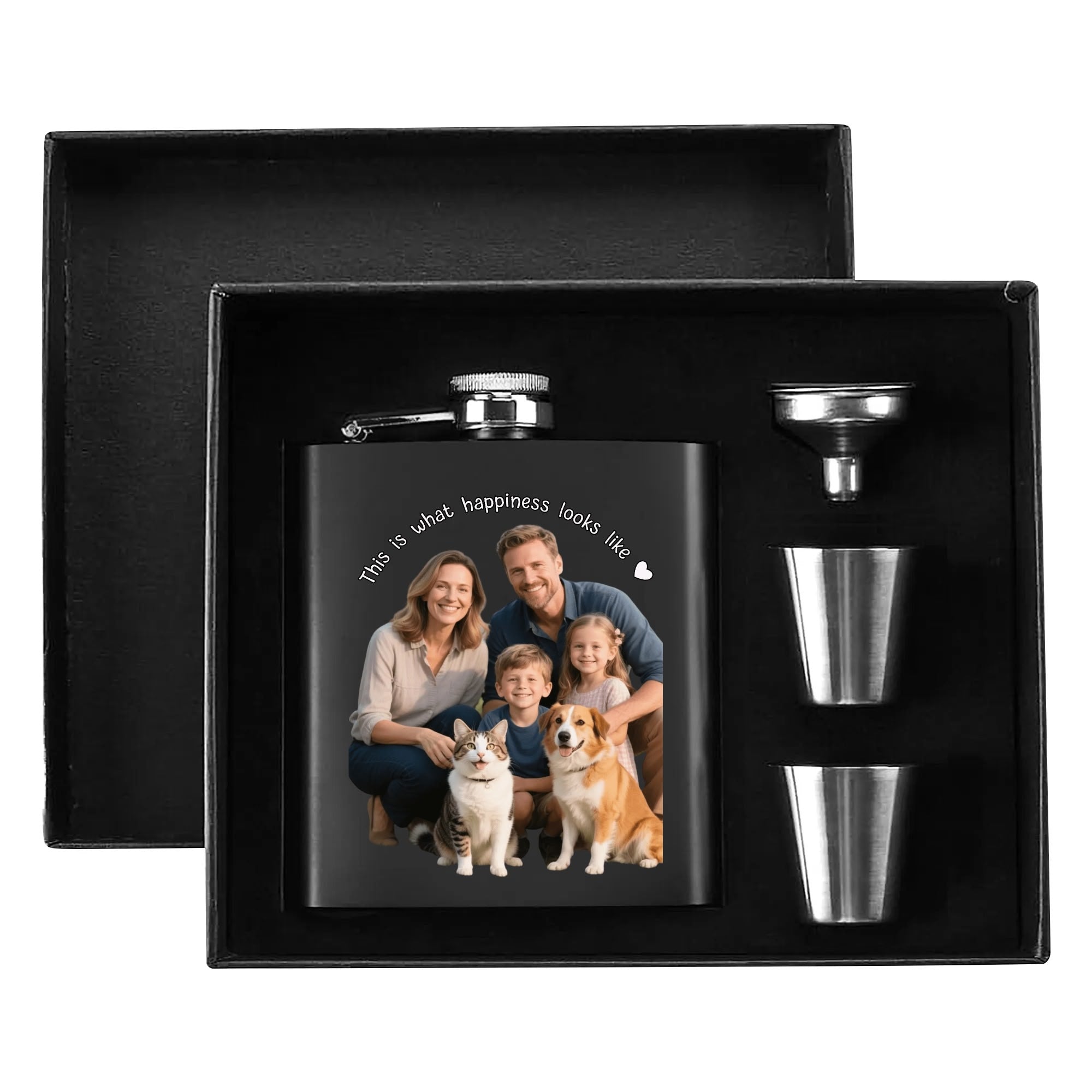 Premium 7oz Stainless Steel Hip Flask Gift Set – Personalized&Stylish