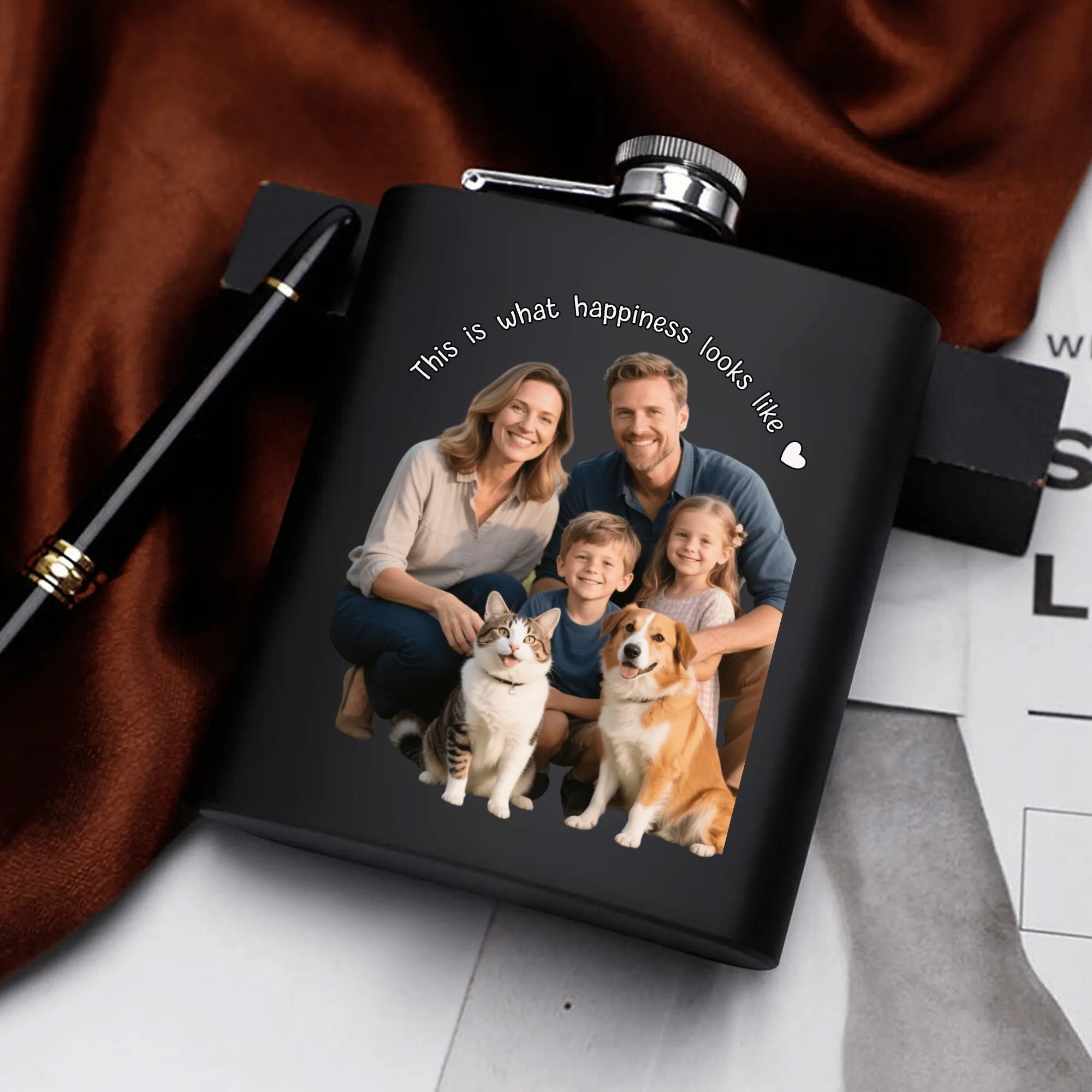 Premium 7oz Stainless Steel Hip Flask Gift Set – Personalized&Stylish