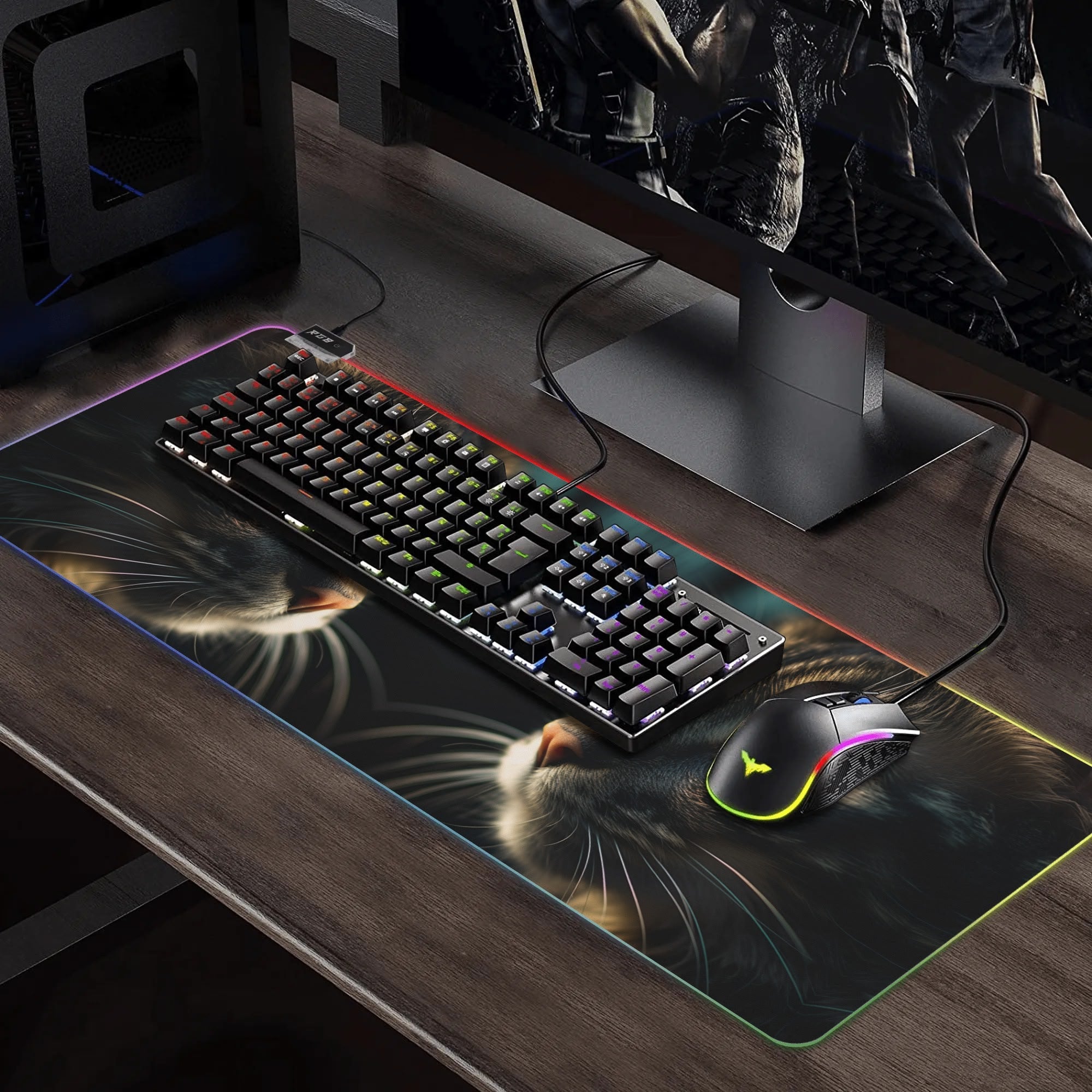 Glow & Game: Custom LED Desk Pad with RGB Edge Lighting – Your Battle Station's Missing Masterpiece