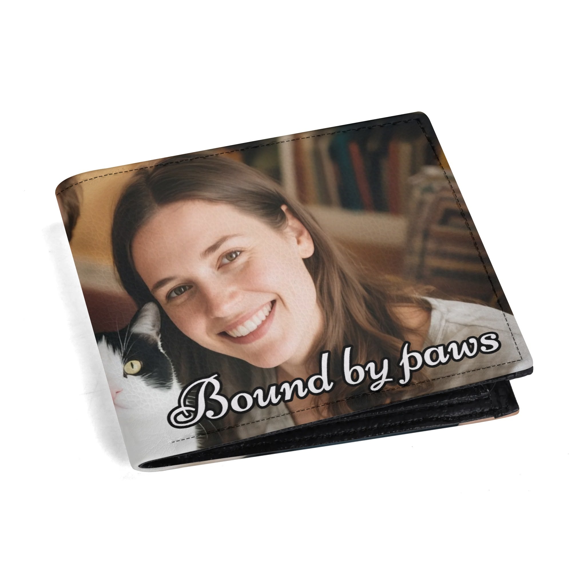 Custom-Printed Men's Luxury PU Leather Wallet – Personalized Ultra-Slim Card Holder | Ideal for Gifts, Travel & Business
