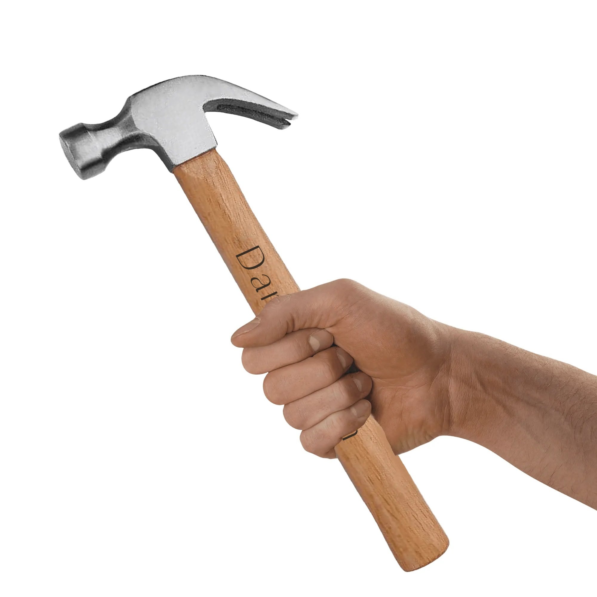 Personalized Hammer with Wood Handle and Steel Head Tool Designed for Birthday Gift for Men for Father's Day!
