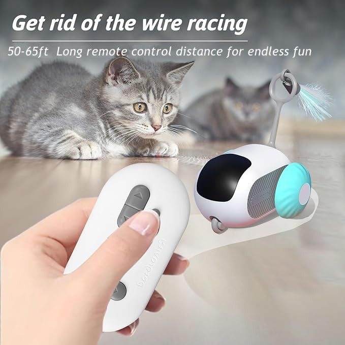 Self-Driving Cat Toy with Obstacle Avoidance + Human-Controlled Chase Modes