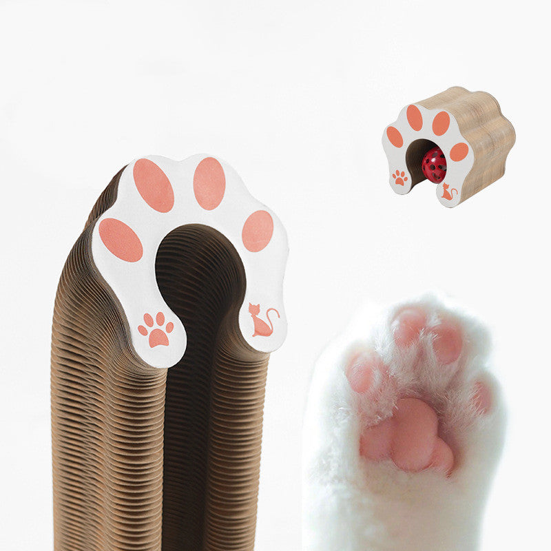 Magic Accordion Cat Scratching Board--Multi Functions Cat Ball Adventure Toy