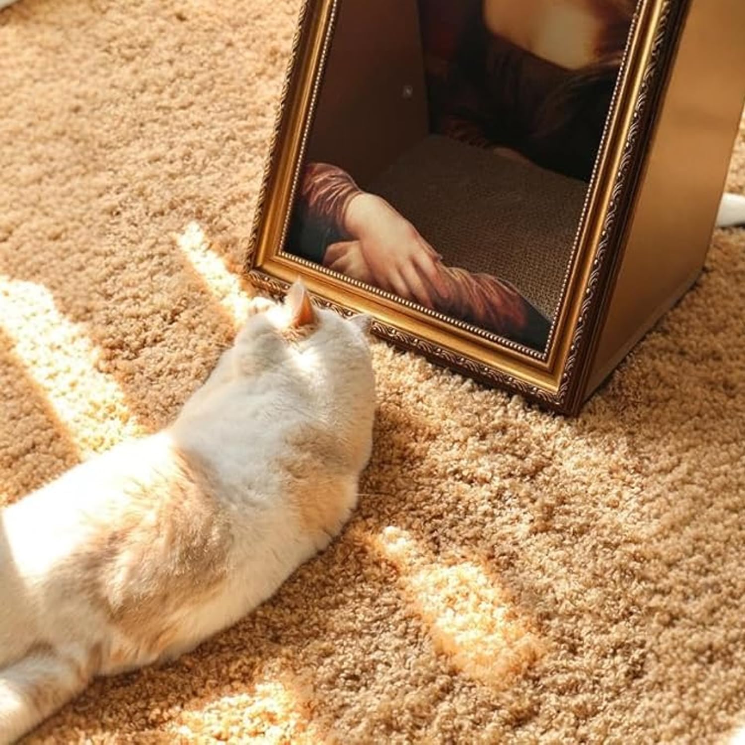 Creative Oil Painting Cat Bed | Dual-Function Scratcher (Iris)