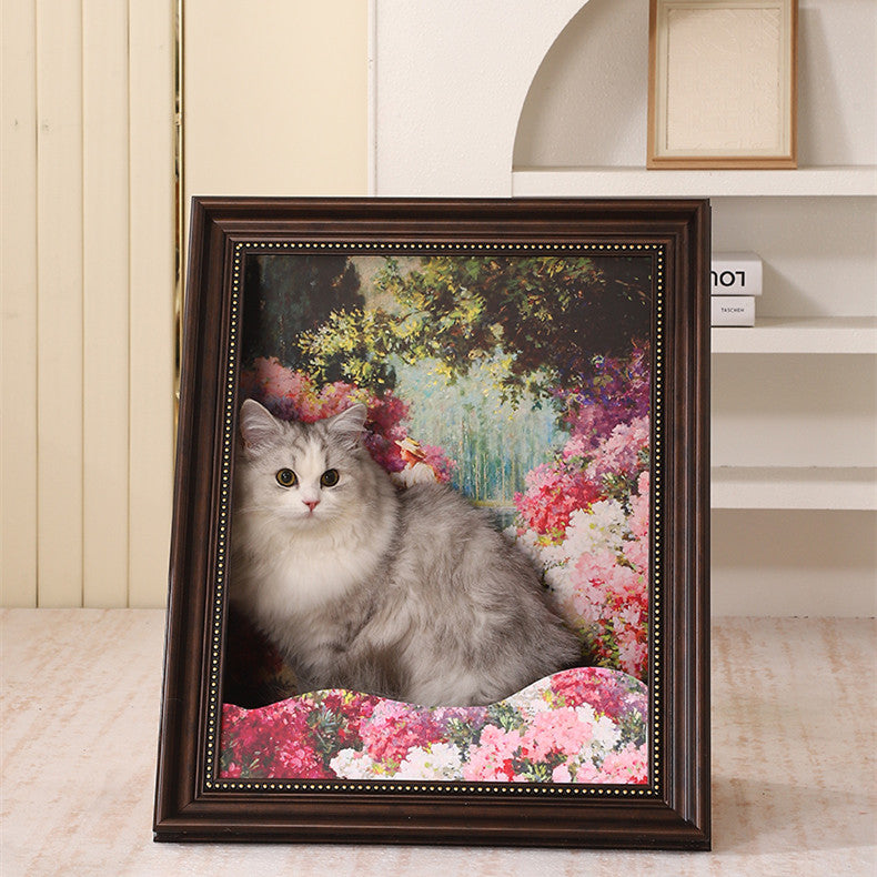Creative Oil Painting Cat Bed | Dual-Function Scratcher (Iris)
