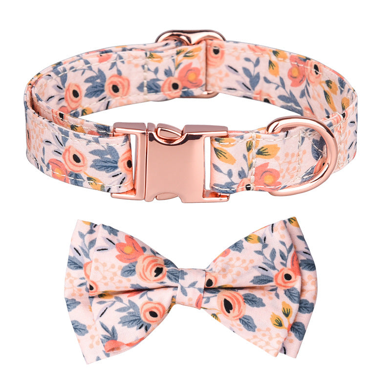 Luxury Cotton Cat Collar Leash Set – Elegance for Your Beloved Companion/Orange