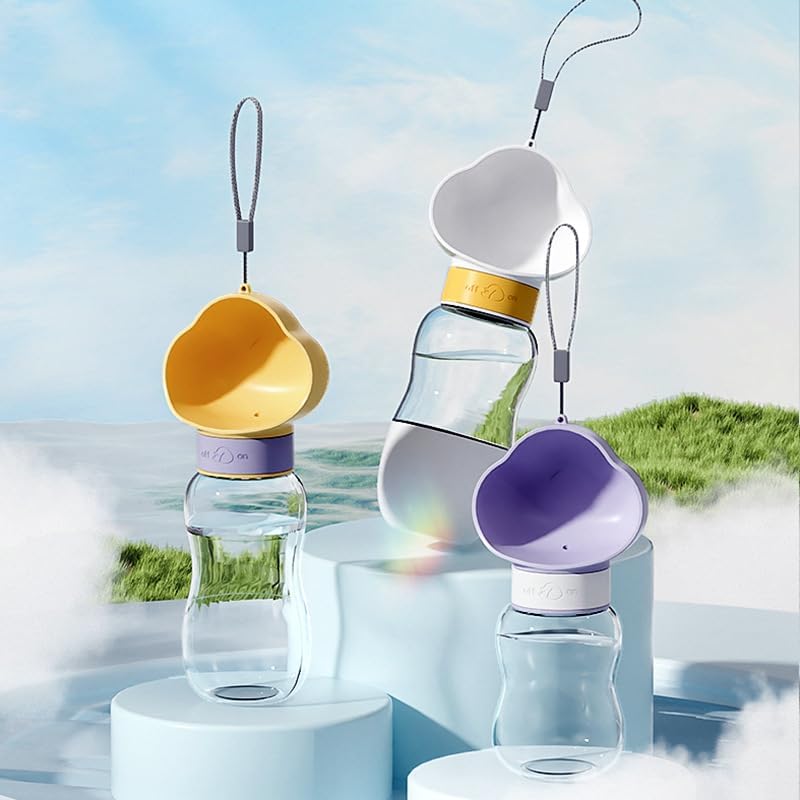 Portable Pet Water Feeding Bottle Cloud-Shaped 2-in-1 Pet Food &Water Bottle – Adventure-Ready Companion (12 oz + 7 oz)