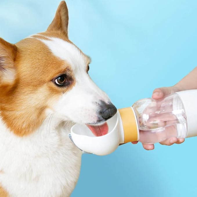 Portable Pet Water Feeding Bottle Cloud-Shaped 2-in-1 Pet Food &Water Bottle – Adventure-Ready Companion (12 oz + 7 oz)