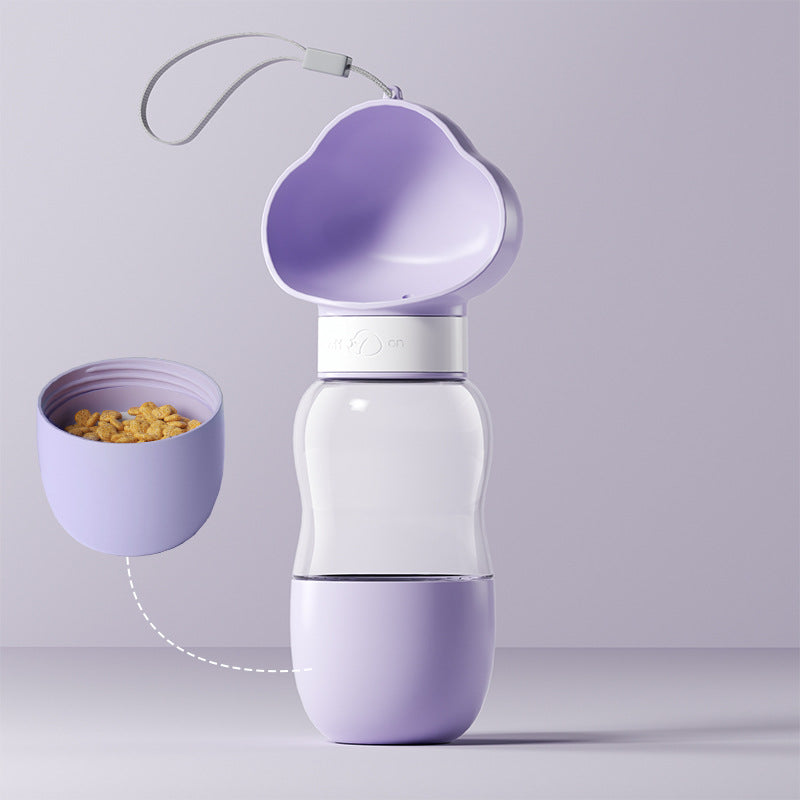 Portable Pet Water Feeding Bottle Cloud-Shaped 2-in-1 Pet Food &Water Bottle – Adventure-Ready Companion (12 oz + 7 oz)