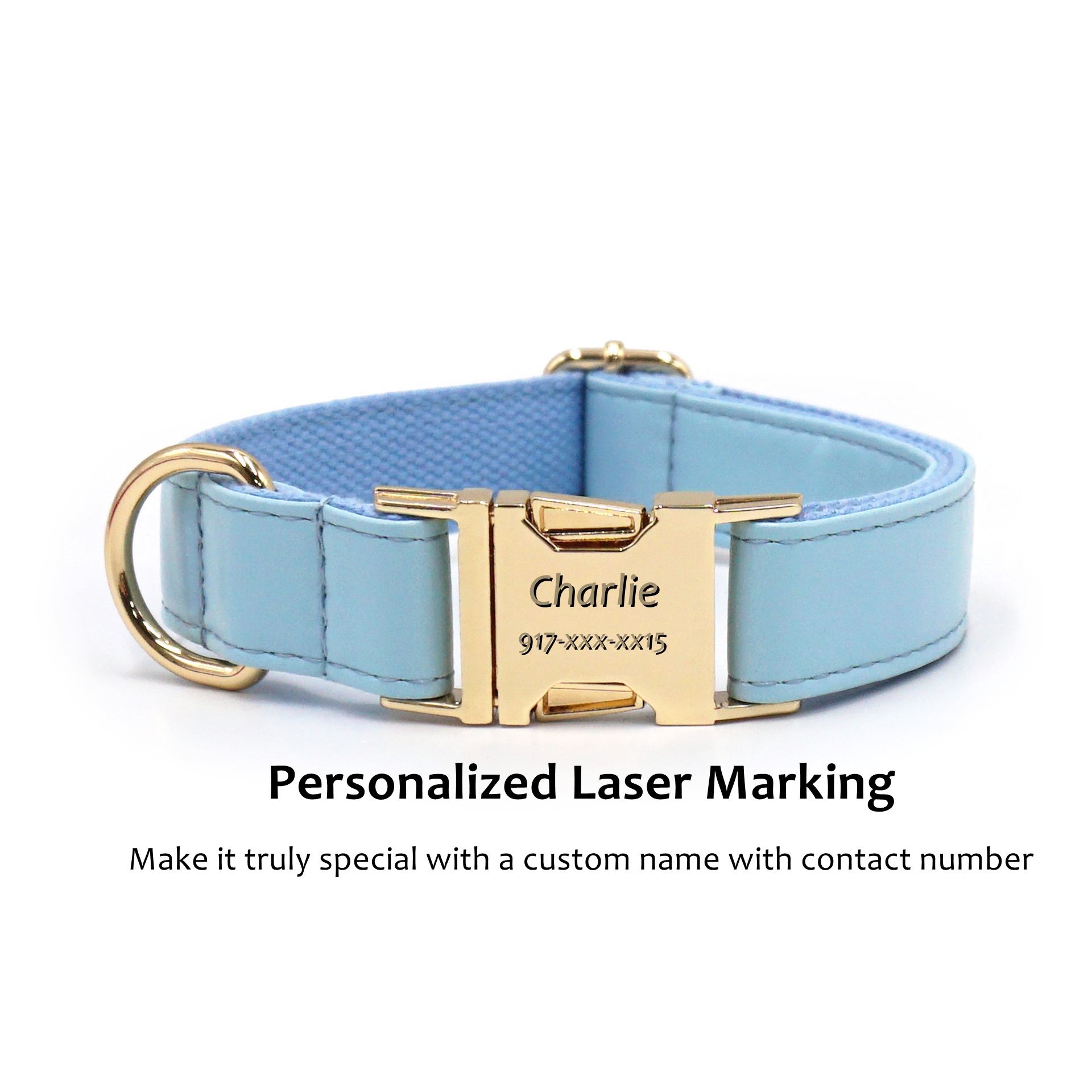 Elegant Personalized Leather Pet Collar – Luxury Style Meets Comfort