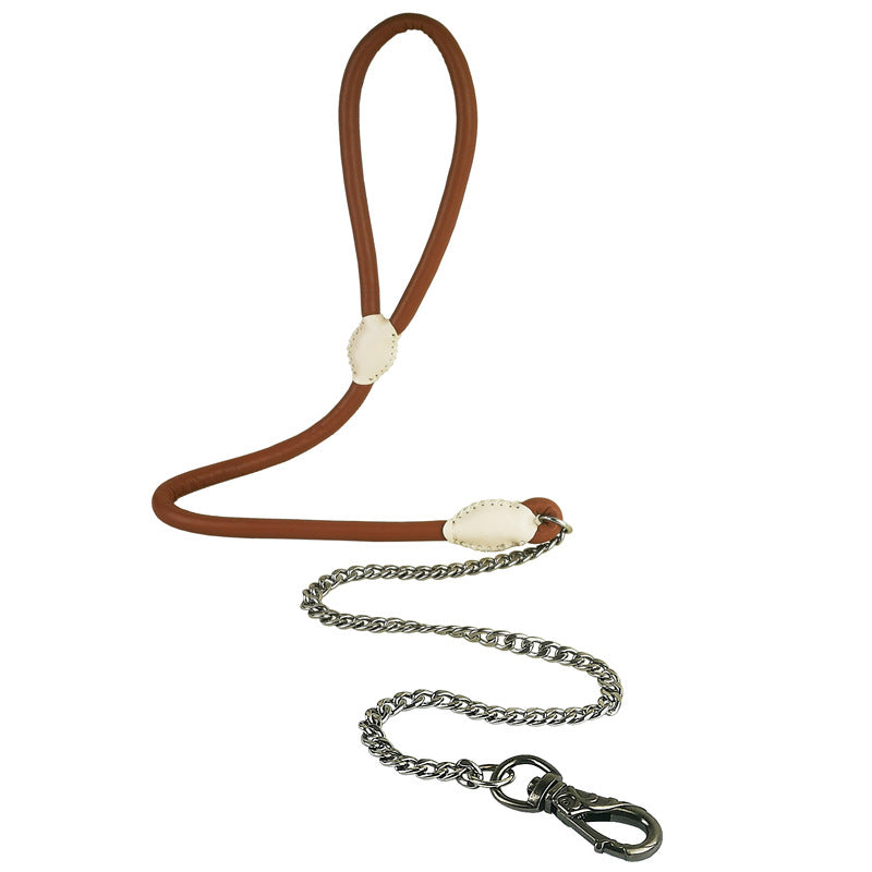 Premium Microfiber Leather & Stainless Steel Pet Leash – Strength Meets Elegance