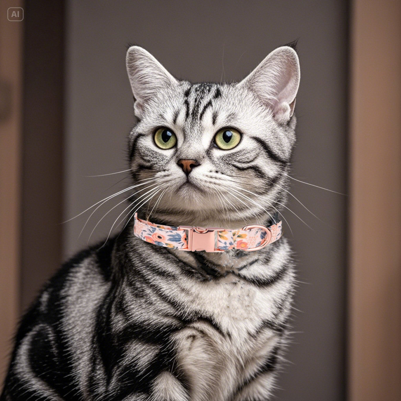 Luxury Cotton Cat Collar Leash Set – Elegance for Your Beloved Companion/Orange