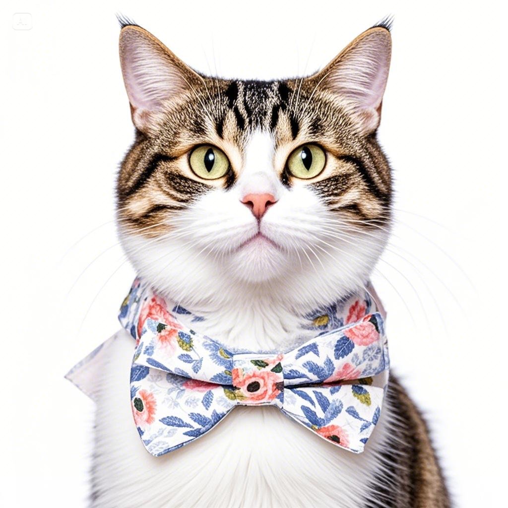 Luxury Cotton Cat Collar Leash Set – Elegance for Your Beloved Fur Companion/Blue