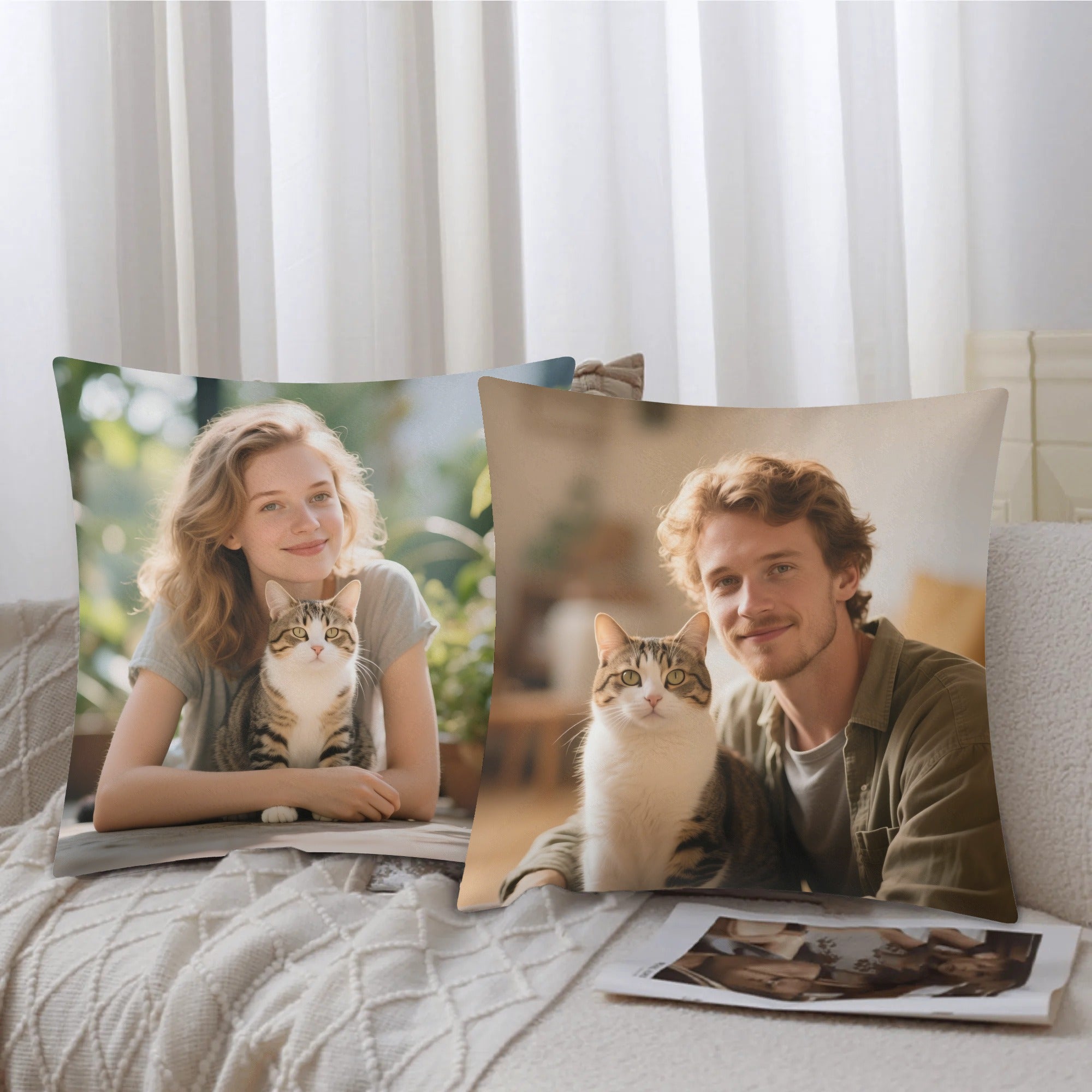 Custom Photo Cushion Cover(2-pack) – Personalize Your Comfort!