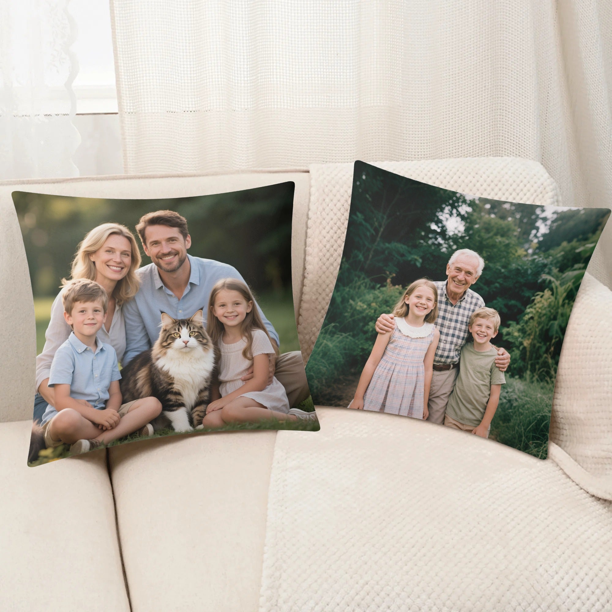 Custom Photo Cushion Cover(2-pack) – Personalize Your Comfort!