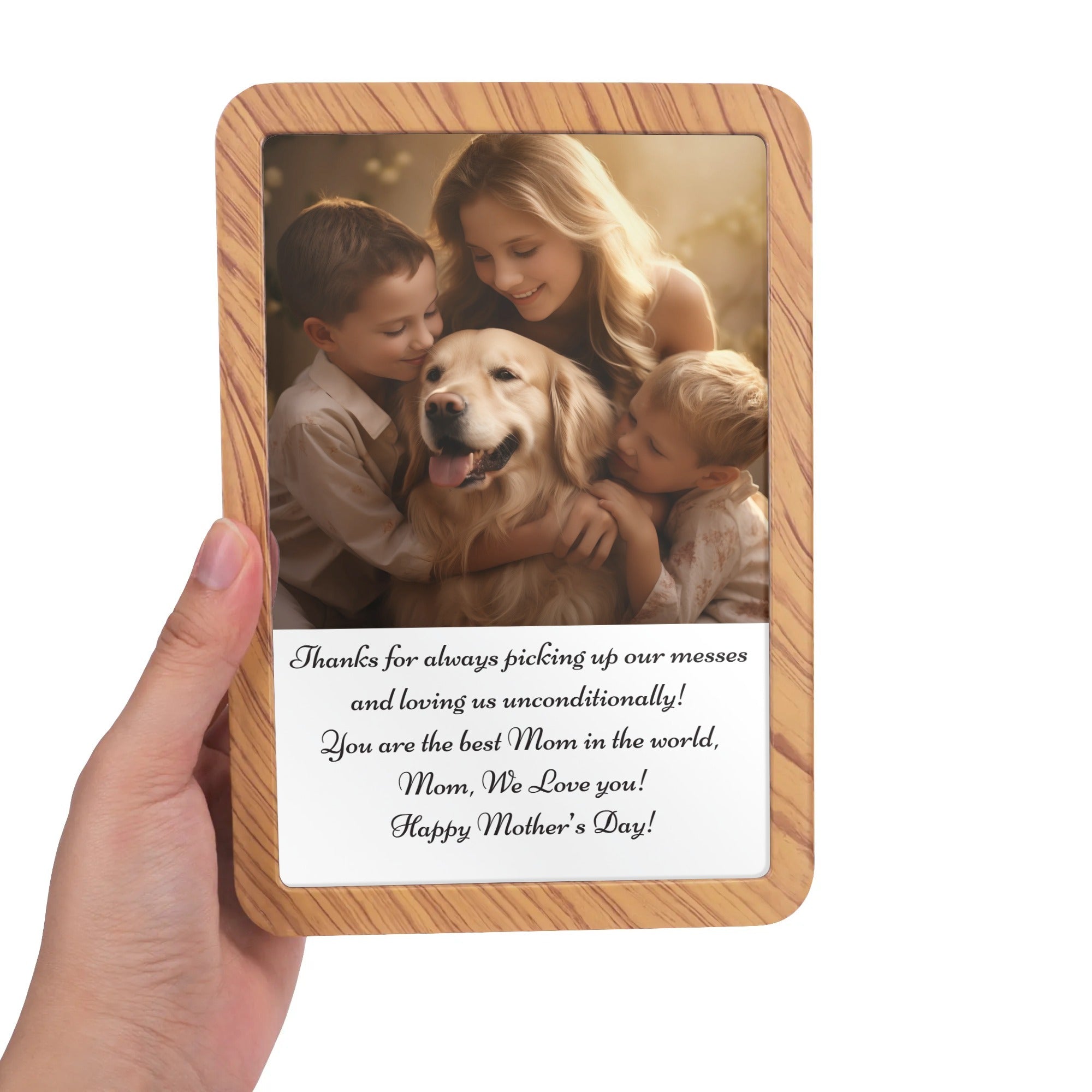 Personalized Magic Mirror Frame with LED Light(Vertical Type) – Elegant Gift for Men, Women, Friends, and Family