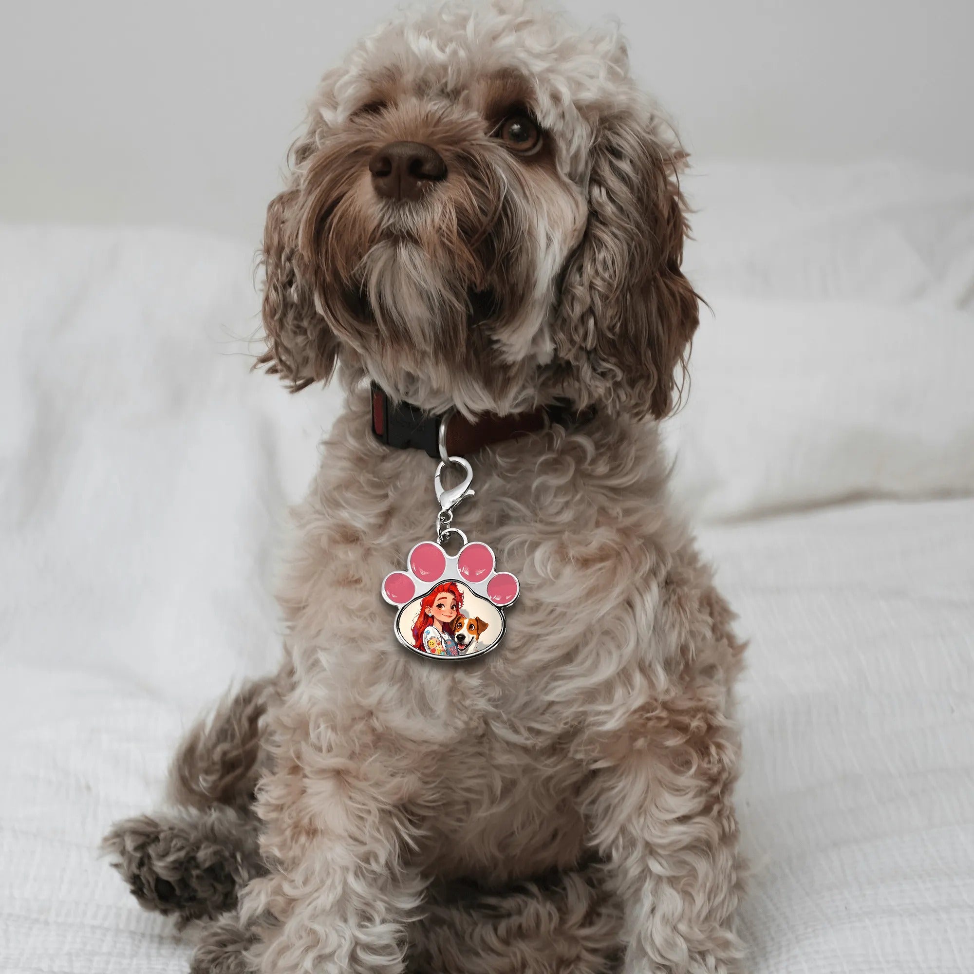 Personalized Pet Paw Pendant – Custom Photo Charm