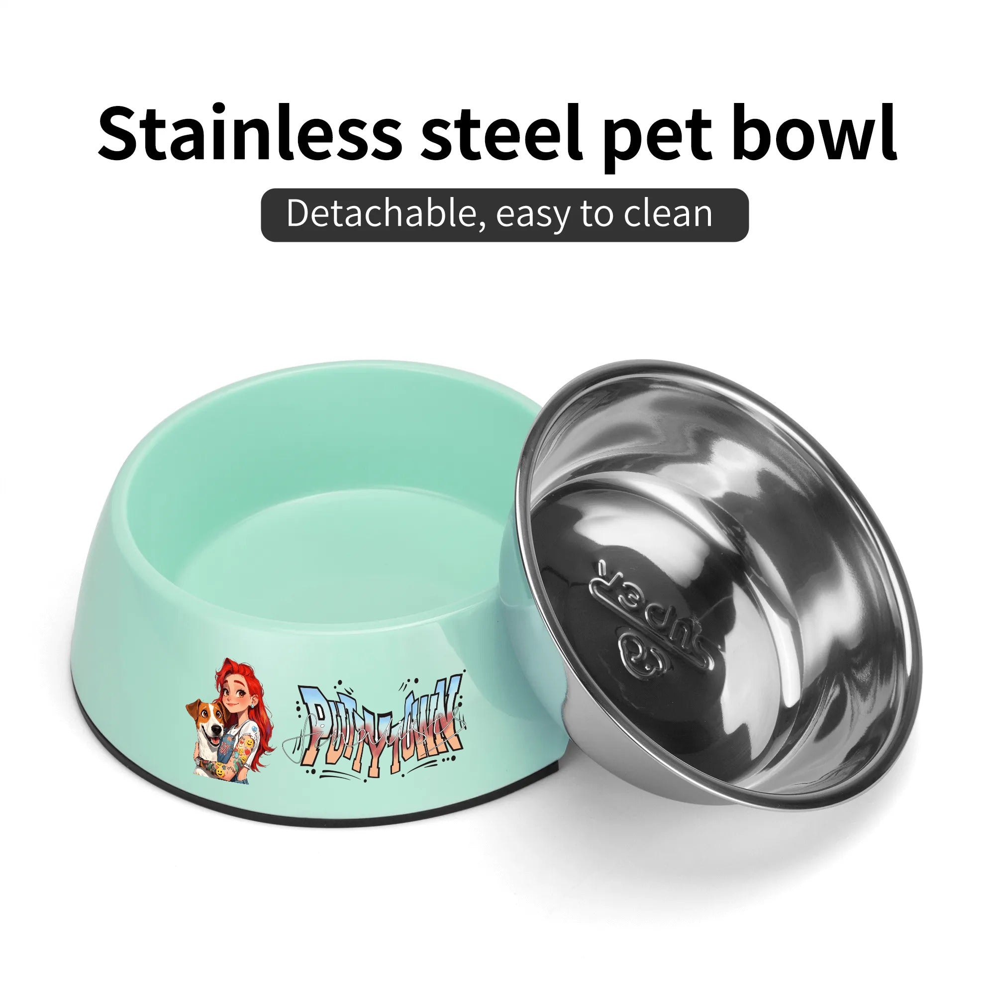 Customizable Stainless Steel Pet Bowl – Stylish &Personalized Feeding Time